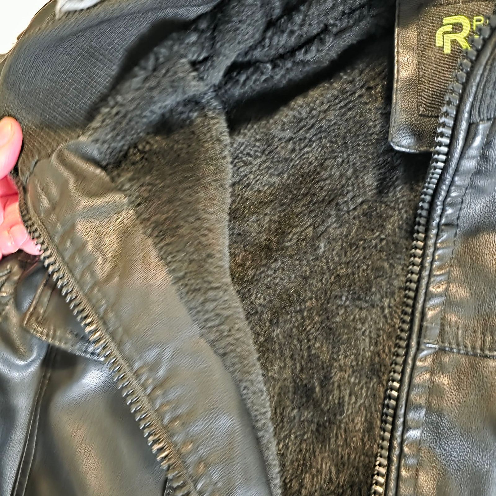 Other Refinery Republic Faux Leather Jacket – XL – Grey Hooded Size XL / US 12-14 / IT 48-50 - 4 Thumbnail