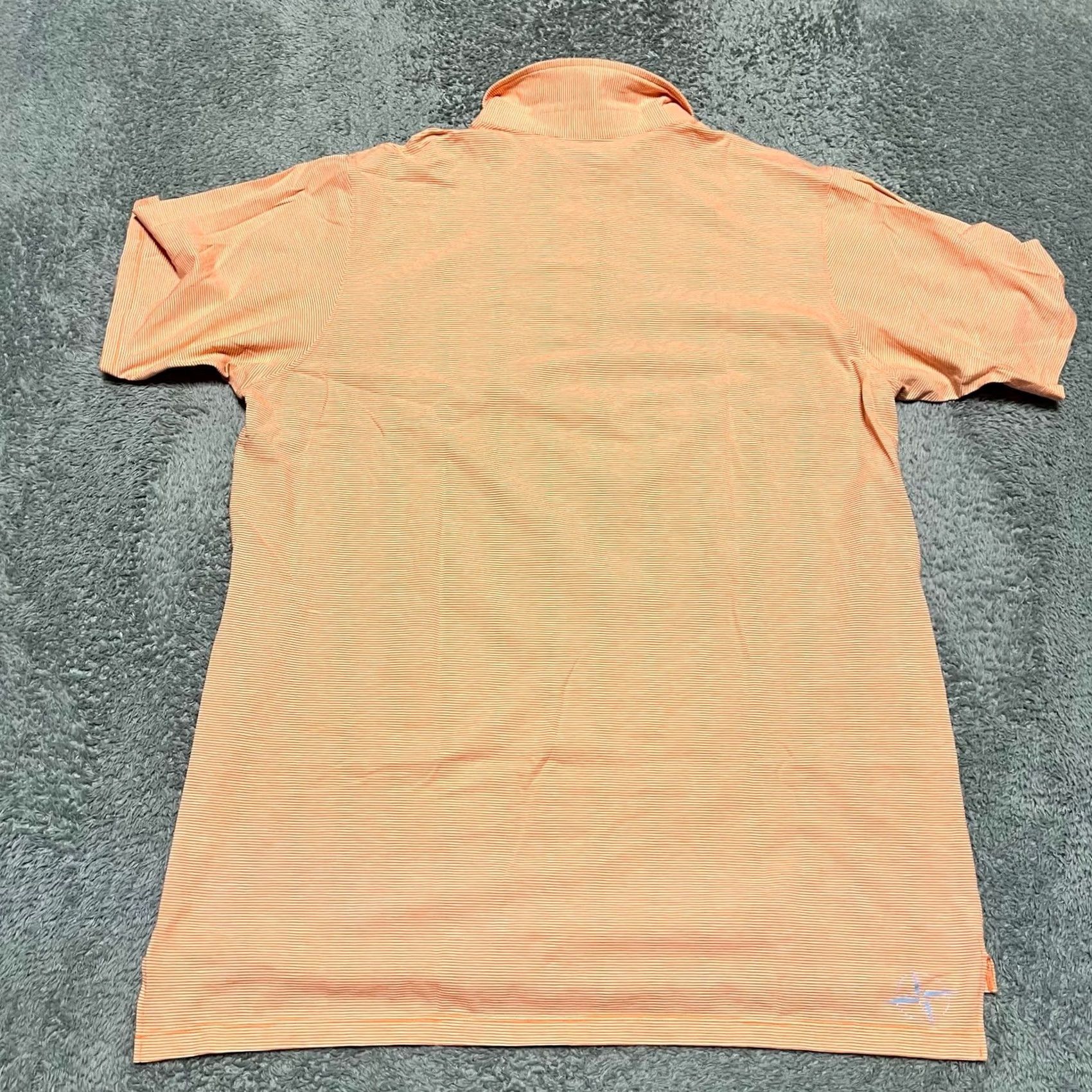 Vintage B Draddy Polo Shirt Mens Large Orange Striped Golf Pima Size US L / EU 52-54 / 3 - 4 Thumbnail