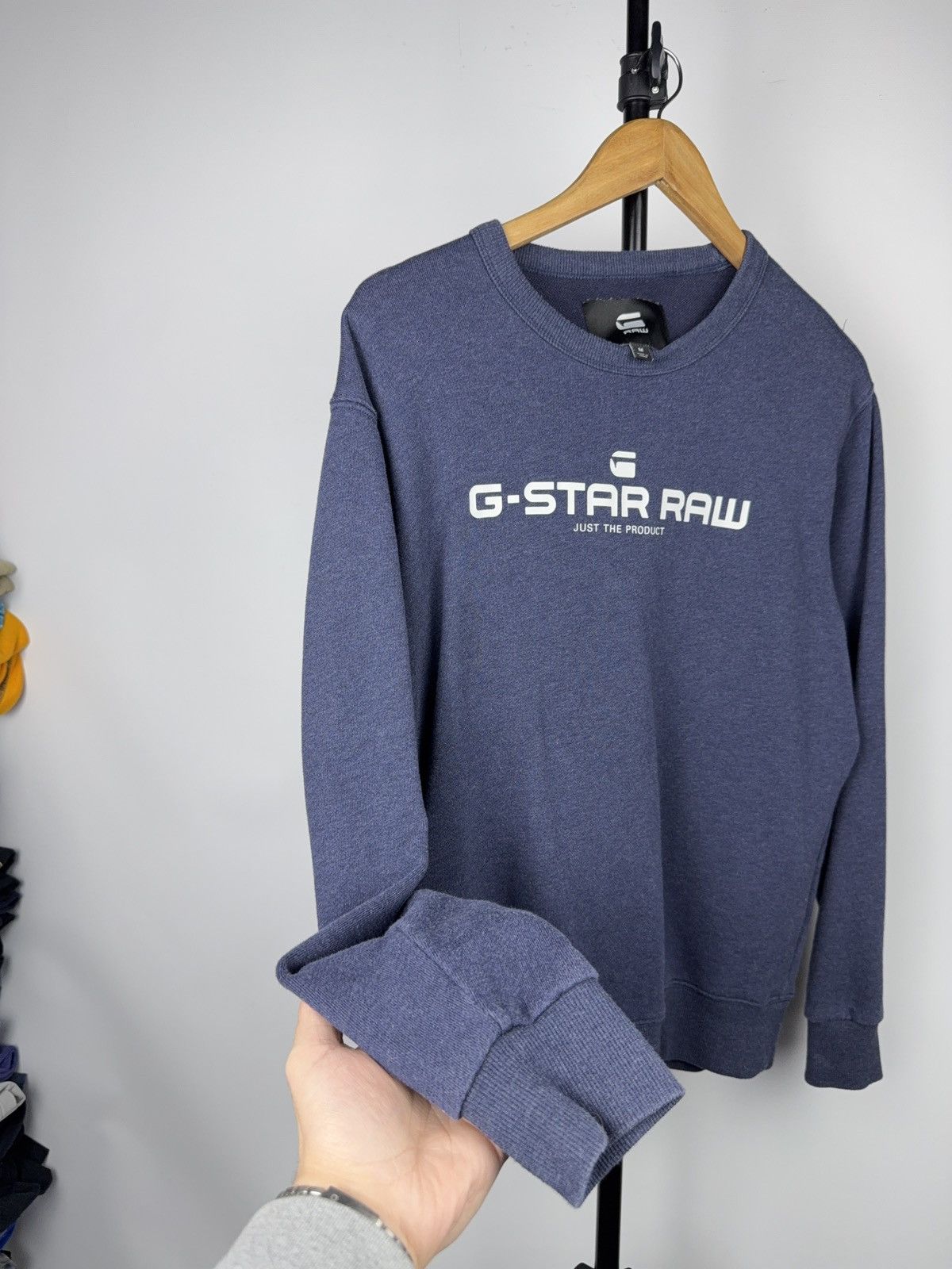 G-Star 00s Streetwear G-Star RAW Logo Crewneck Sweatshirt Blue Size US M / EU 48-50 / 2 - 5 Thumbnail