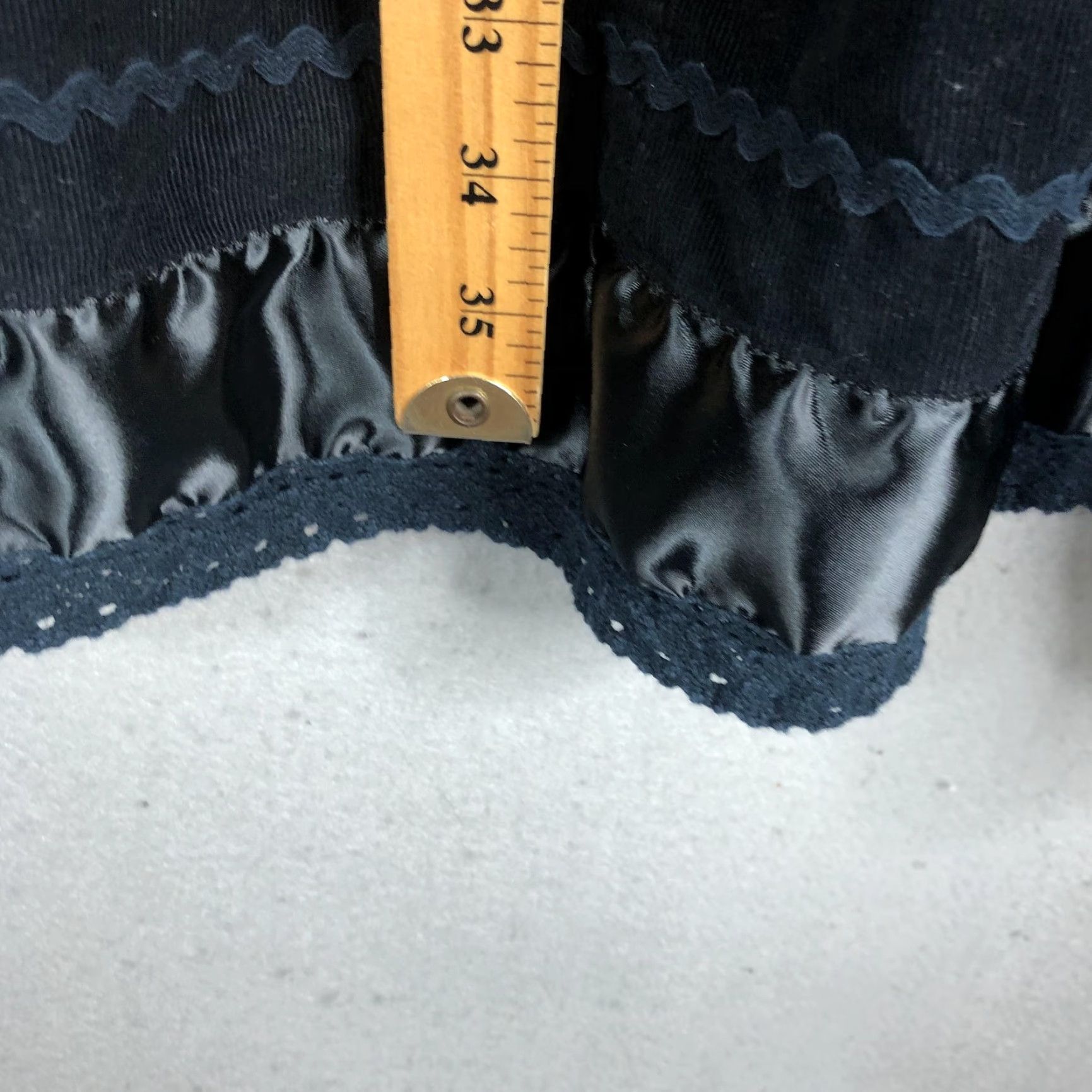 Boston Proper VINTAGE Boston Proper Skirt Womens 8 Black Maxi Corduroy Lace Boho Peasant Whimsigoth Size 30" / US 8 / IT 44 - 4 Thumbnail