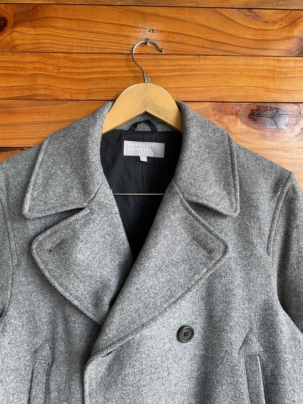 Margaret Howell Margaret Howell Grey Wool Pea Coat Japanese Minimalist Size US L / EU 52-54 / 3 - 10 Thumbnail
