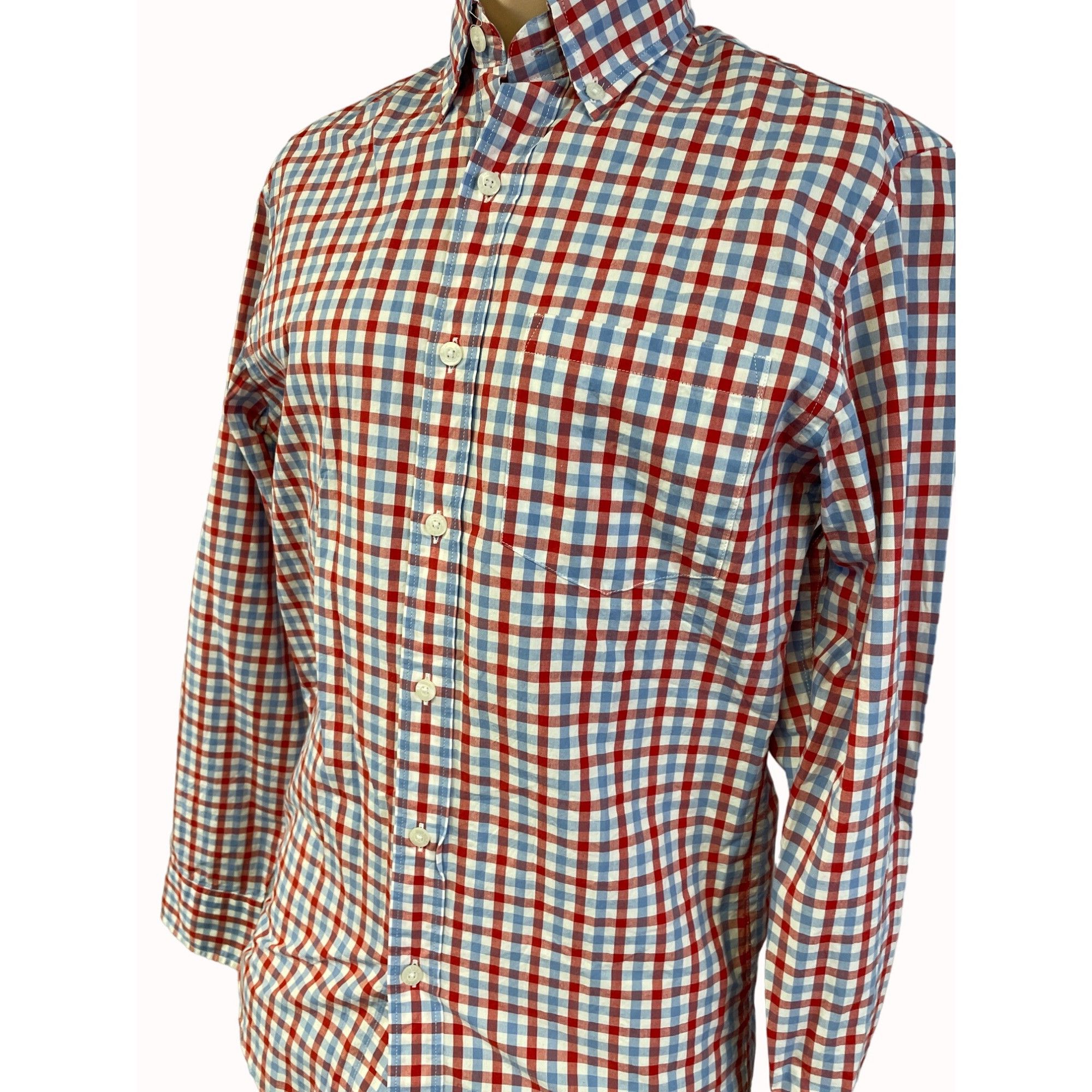 Other J Crew Men's Red/White/Blue Button up Shirt/Long Sleeves Siz Size US XS / EU 42 / 0 - 2 Thumbnail