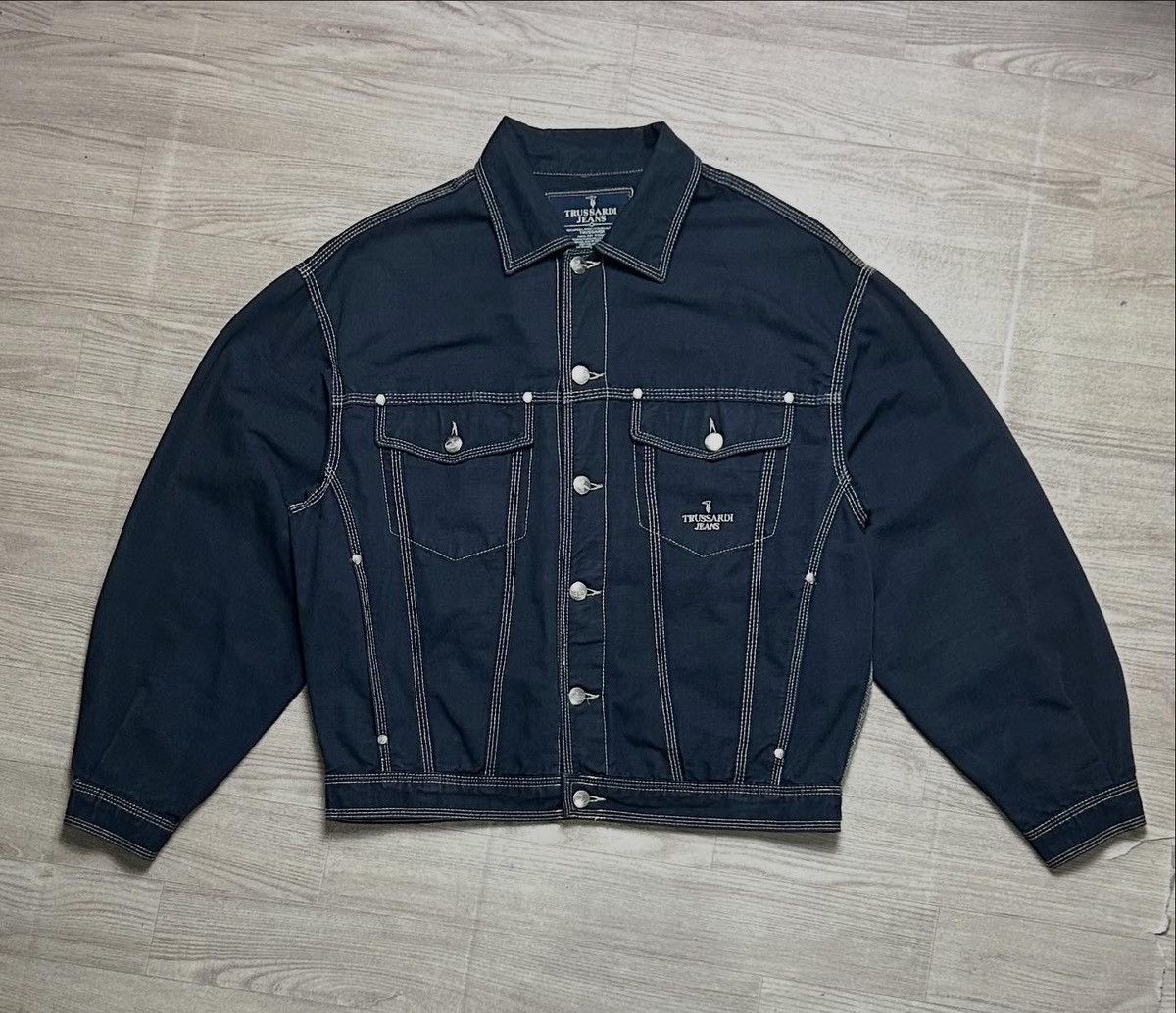 Vintage ❌❌SOLDOUT❌❌90s Vintage Trucker Denim Jacket Size US S / EU 44-46 / 1 - 1 Thumbnail