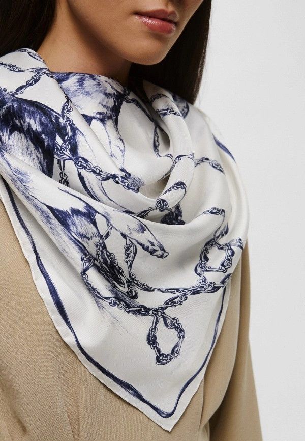 Lanvin o1y0326 Size : OS / Scarf in Blue/White Size ONE SIZE - 3 Thumbnail