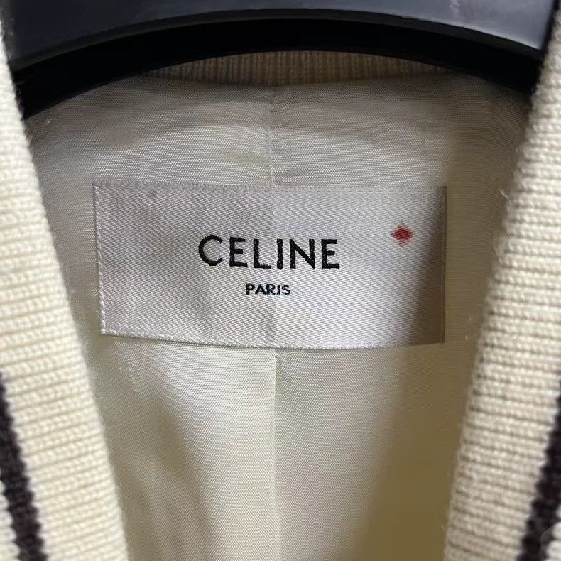 Celine Celine Beige Long Sleeve Baseball Jacket Size US M / EU 48-50 / 2 - 2 Thumbnail