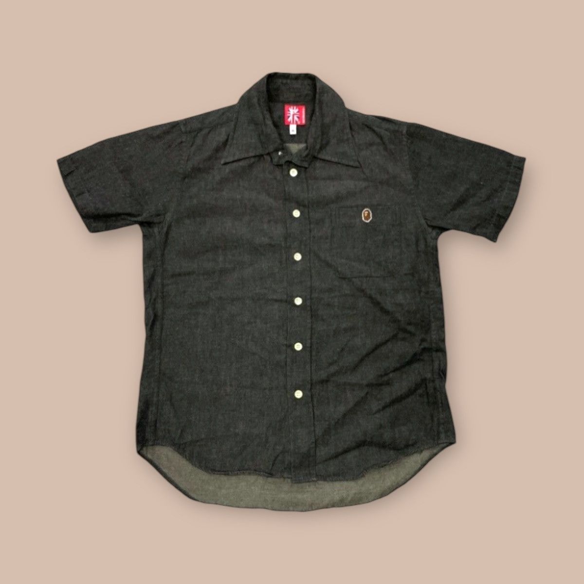 OG 90's BAPE Black Denim Button up shirt