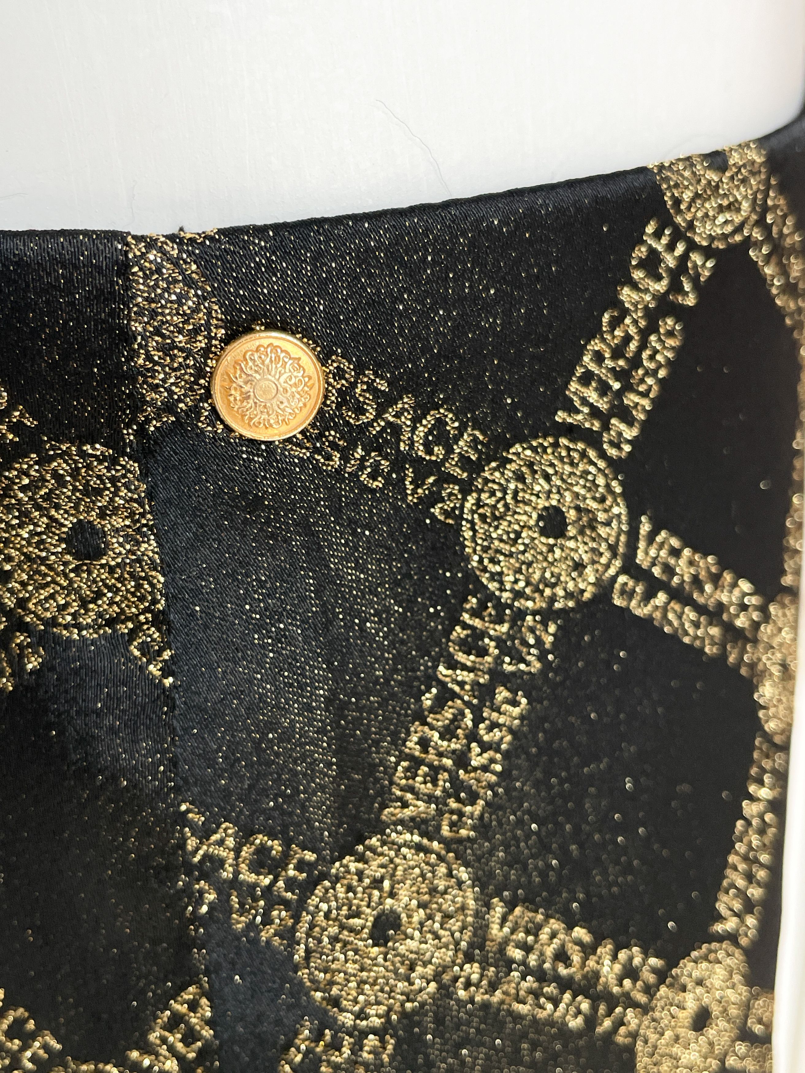 Versace black and gold pants Size 24" / US 00 / IT 34 - 5 Thumbnail