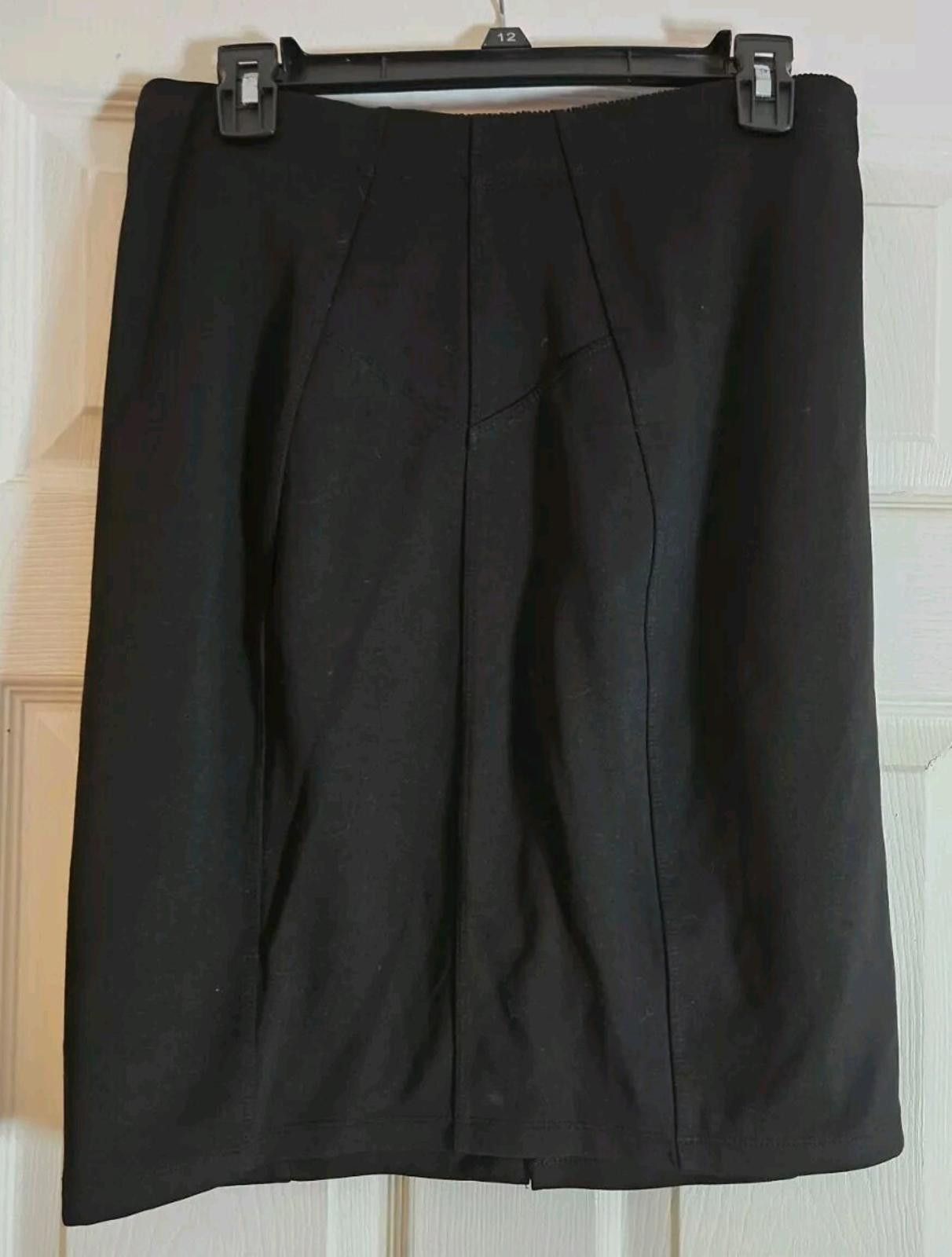 Other Daisy Fuentes Womens Black Onyx Elastic Waist Skirt Size Lar Size 36" / US 14 / IT 50 - 2 Thumbnail