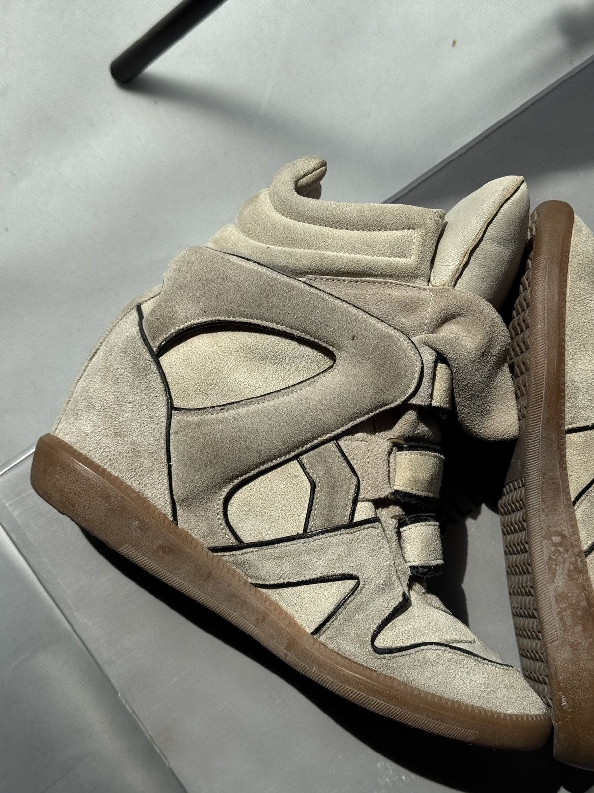 Isabel Marant Rare Isabel Marant Bekett sneakers shoes beige Suede Wedge Size US 8 / IT 38 - 15 Thumbnail