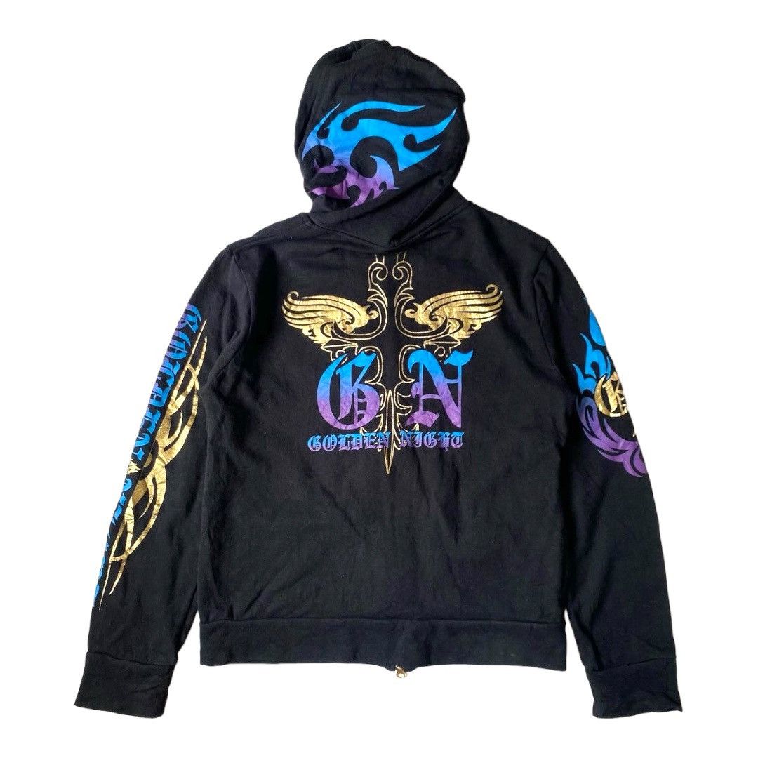 image of Y2K Body Wave Hoodies in Black, Men's (Size Small)
