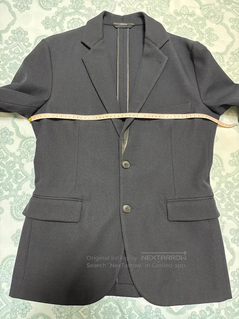Hermes Hermes Casual Wool Blazer, 100% Wool + Lamb Leather, Colla Size 48R - 4 Thumbnail