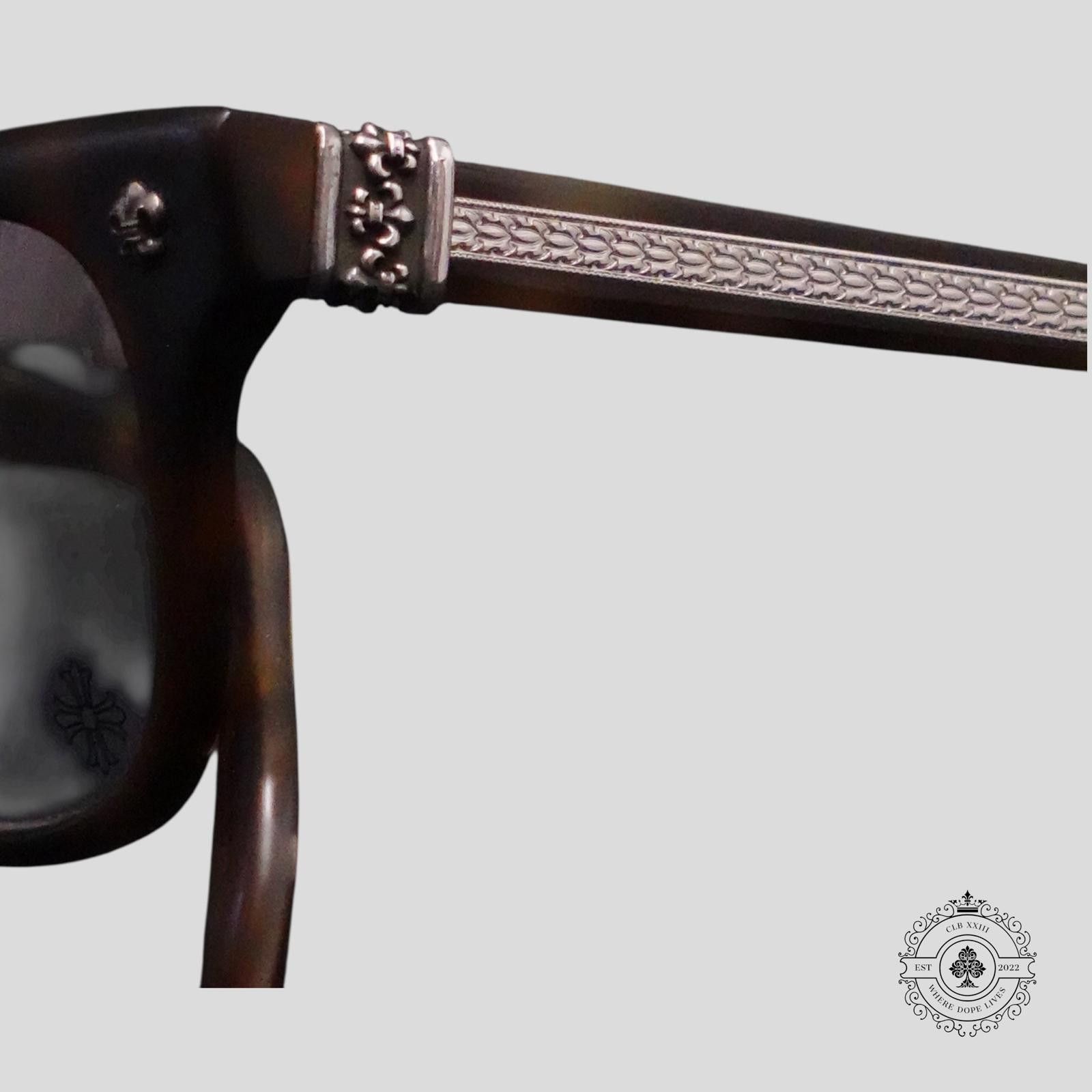 Chrome Hearts Chrome Hearts Instabutt Glasses in Tortoise Shell/Silver Size ONE SIZE - 5 Thumbnail