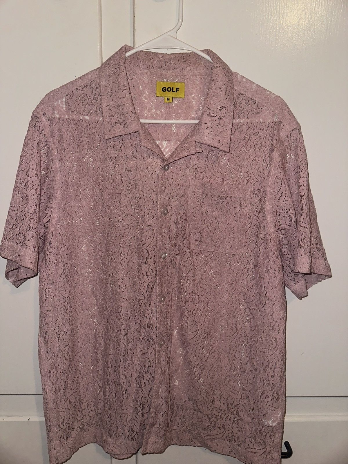 Golf Wang Golf Le Fleur Pink Lace Button up | Grailed