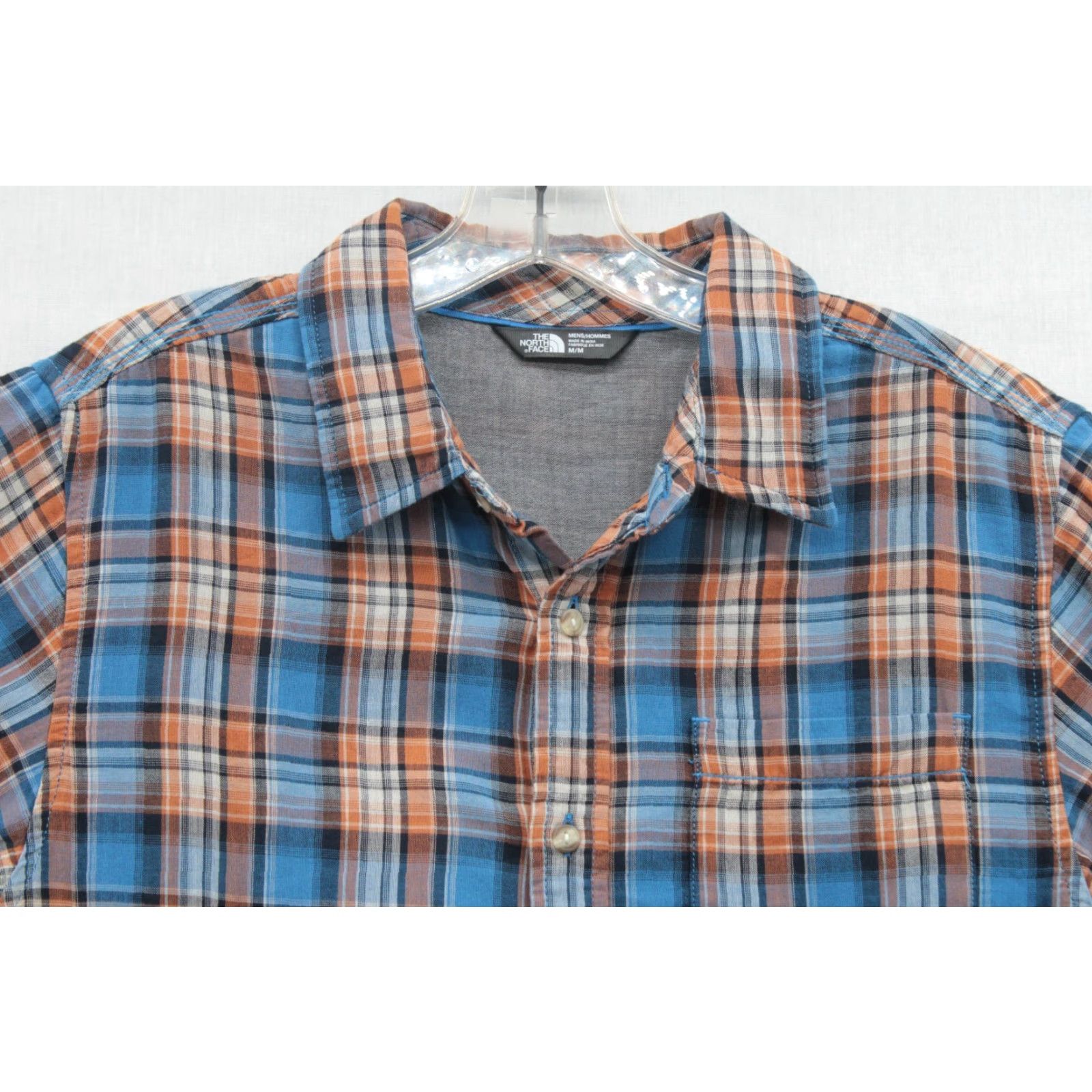 The North Face The North Face Button Down Shirt Men’s Medium Blue Rust Plaid Short Sleeve Size US M / EU 48-50 / 2 - 2 Thumbnail