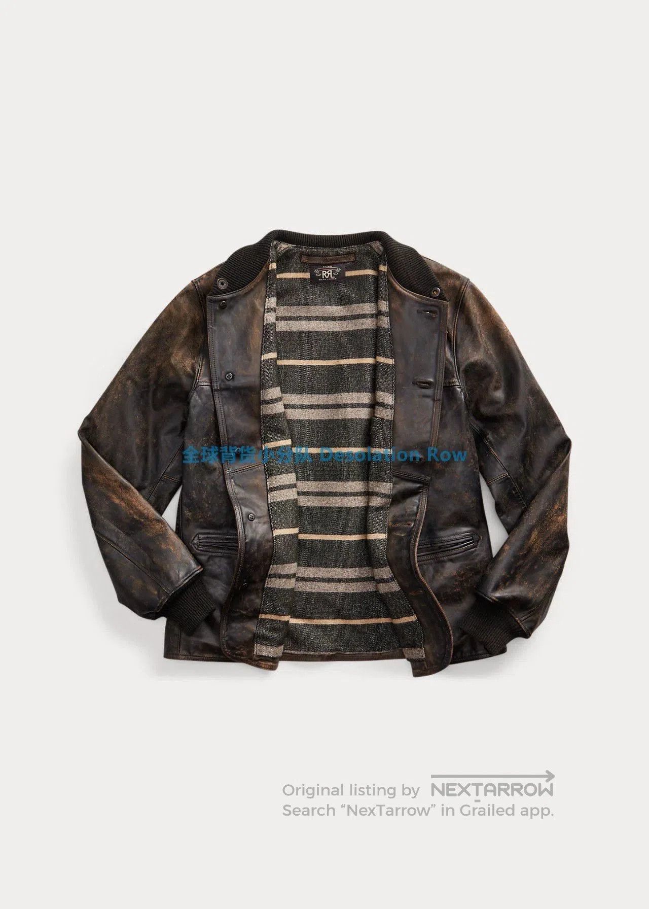 RRL Ralph Lauren vintage rrl leather baseball jacket. Size US M / EU 48-50 / 2 - 4 Thumbnail