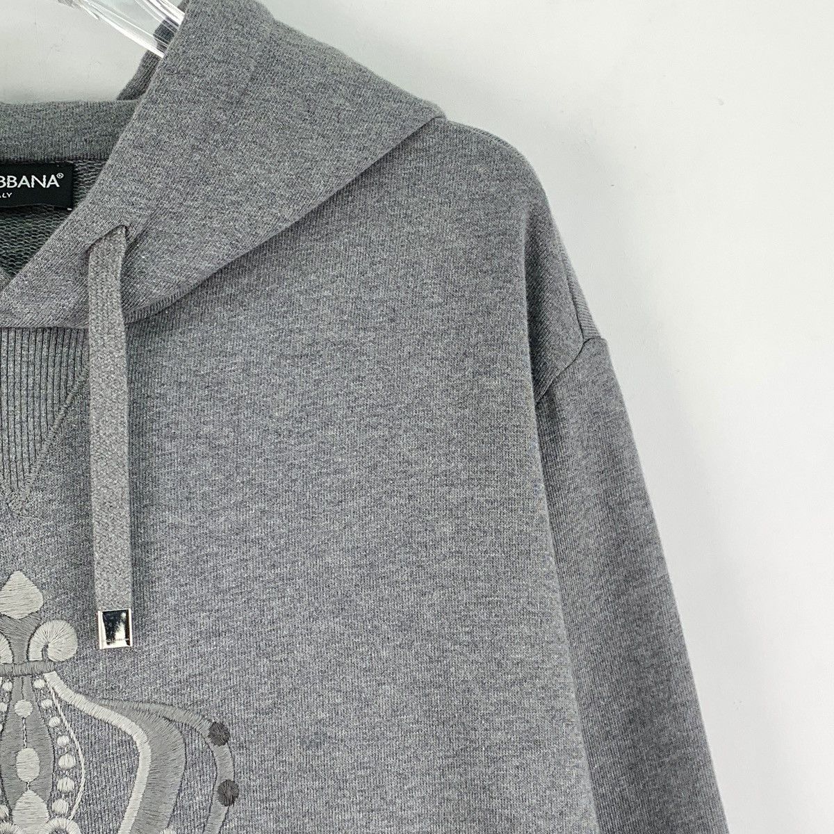 Dolce & Gabbana Dolce Gabbana Grey Crown Hooded Drawstring Sweatshirt K26WX Size US M / EU 48-50 / 2 - 3 Thumbnail