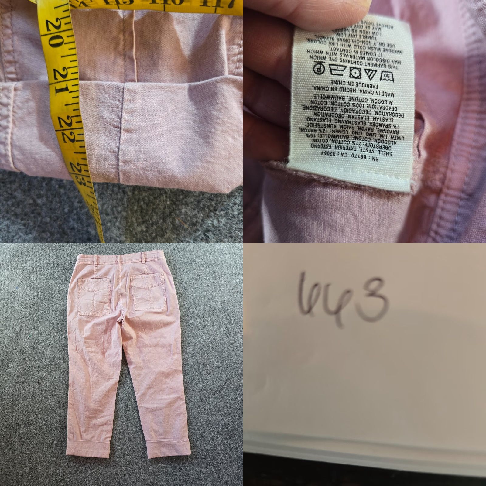 Anthropologie Anthropologie Pants Women Size 27 Pink The Wanderer Cropped Capri Cuffed Size 27" / US 4 / IT 40 - 8 Thumbnail
