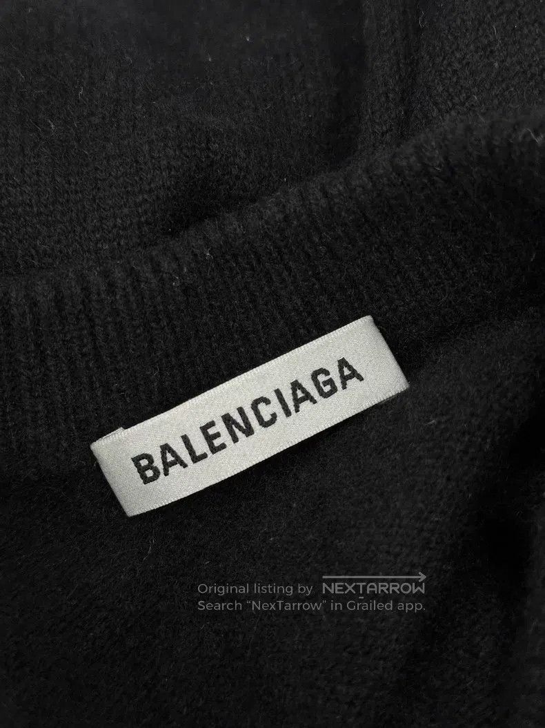 Balenciaga Balenciaga Black letter sweater knitted sweater long sleev Size US XS / EU 42 / 0 - 4 Thumbnail