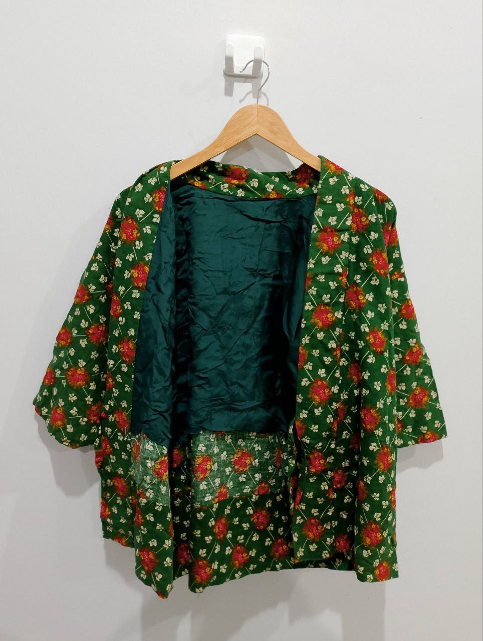 Japanese Brand Japanese Floral Green Abstract Kimono Size S / US 4 / IT 40 - 4 Thumbnail