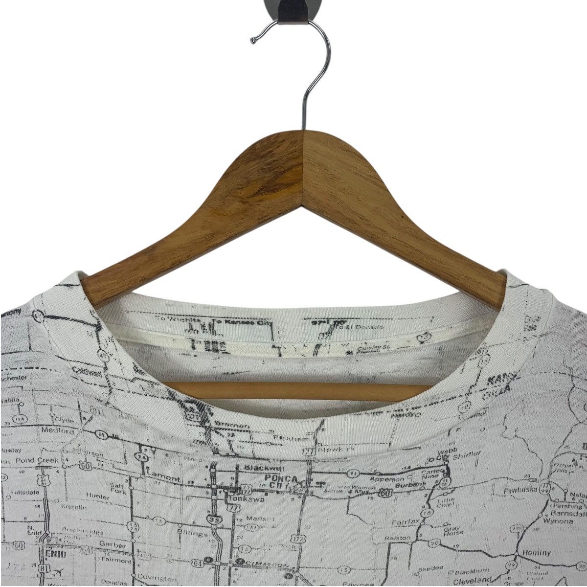 Vintage Vintage 90s OKLAHAMA Full print map vintage tee Size US XXL / EU 58 / 5 - 3 Thumbnail