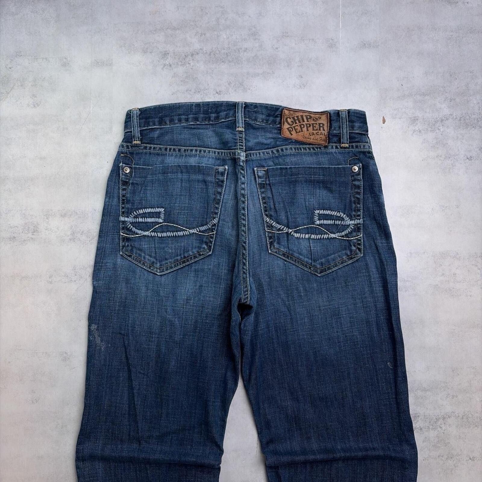 Other Y2K Dark Wash Chili Pepper Grunge Bootcut Denim Jeans Size 30" / US 8 / IT 44 - 3 Thumbnail