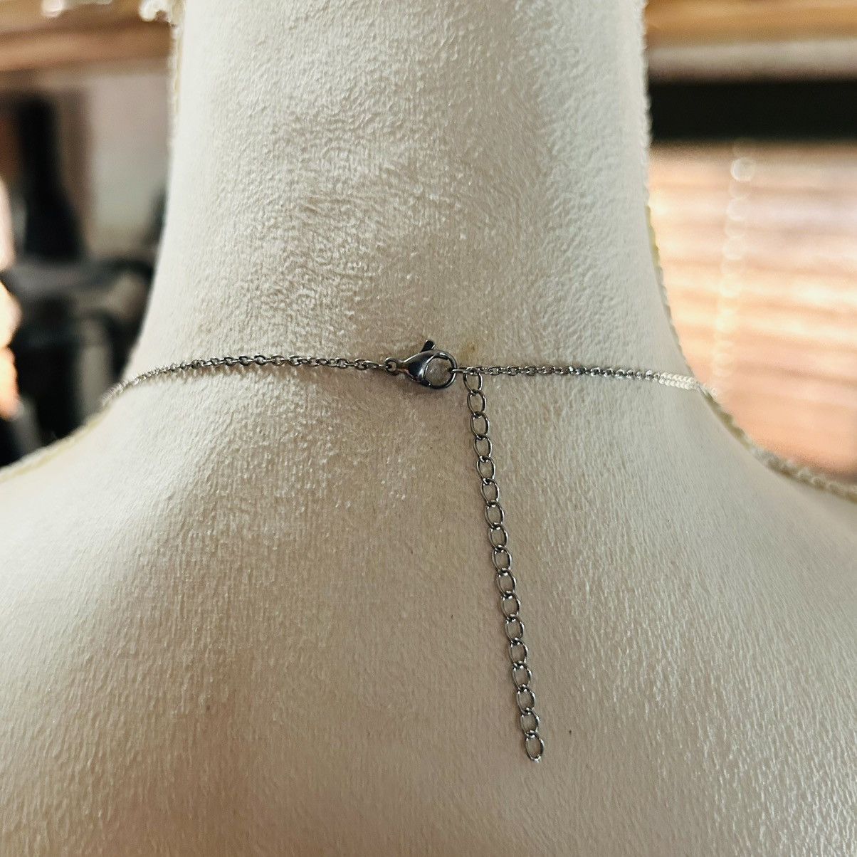 Handmade Handcrafted framed simulated opal 925 sterling necklace Size ONE SIZE - 5 Thumbnail