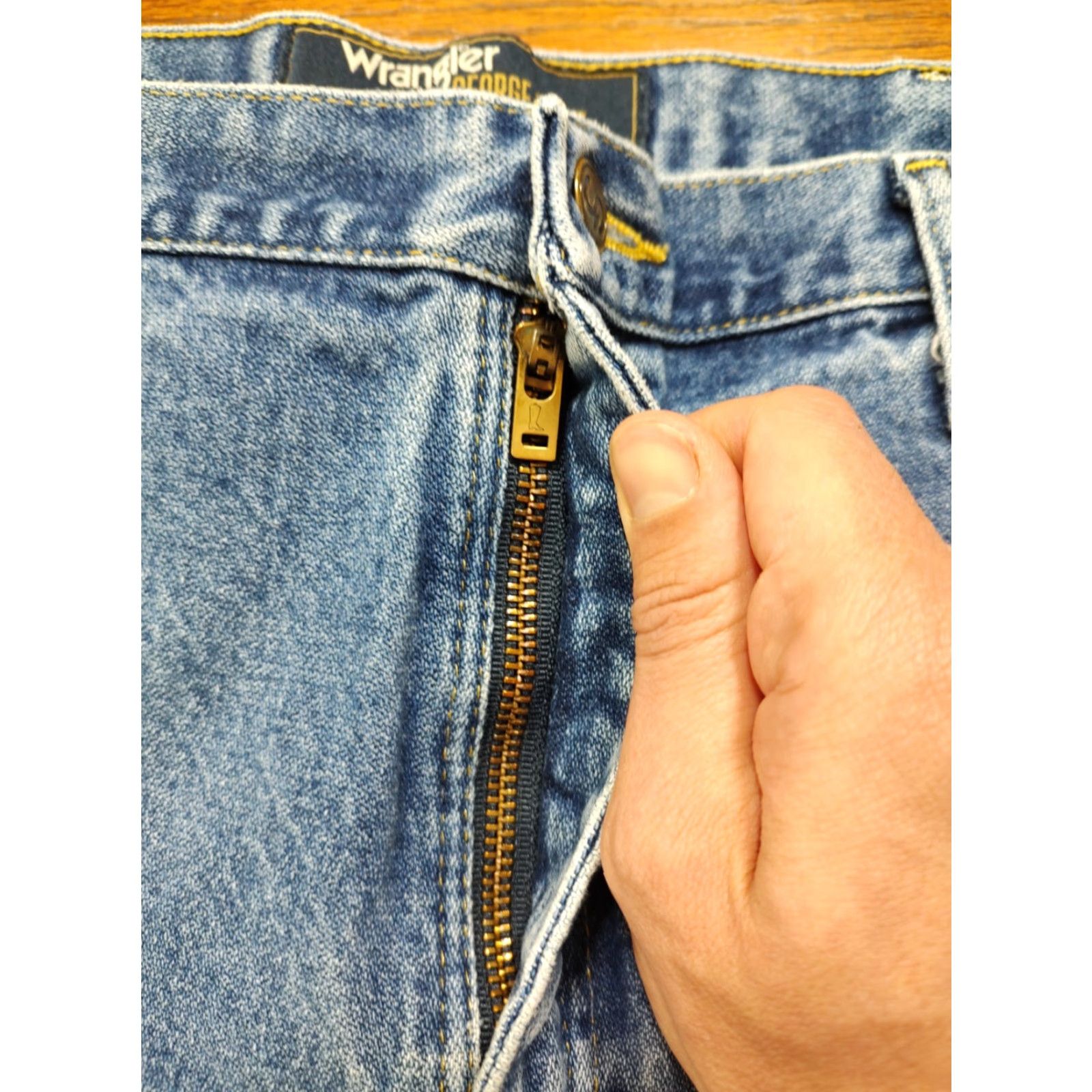 Wrangler VINTAGE Wrangler George Strait Jeans Blue Denim Cowboy 36x30 90s Mens Size US 36 / EU 52 - 7 Thumbnail