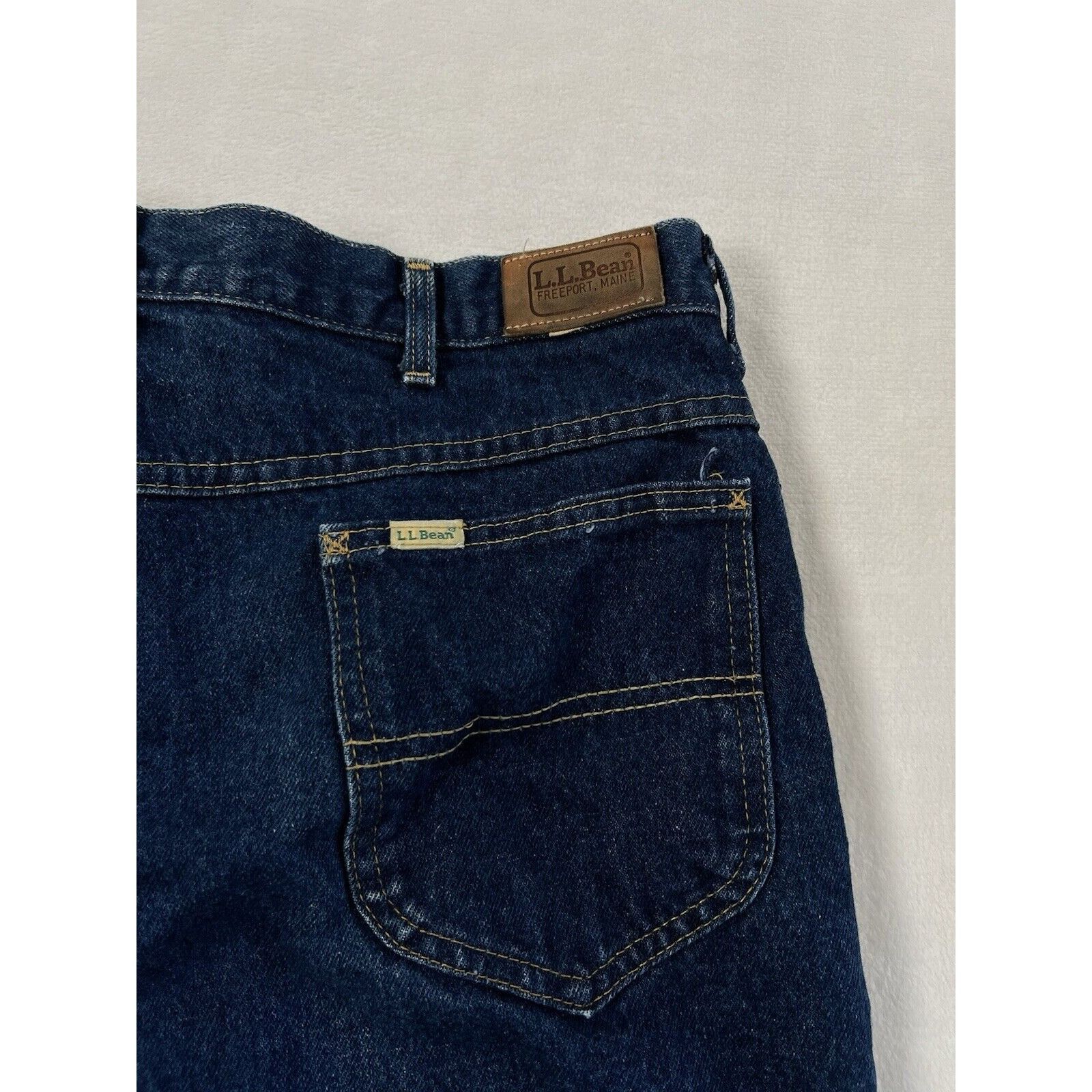 L.L. Bean Vintage LL Bean Blue Denim Jeans Red Flannel Plaid Lined Siz Size US 36 / EU 52 - 10 Thumbnail