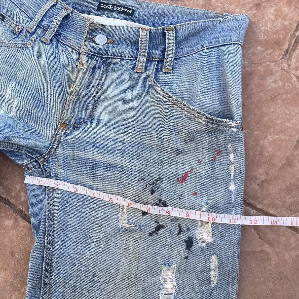 Dolce & Gabbana Thrashed Vintage Dolce & Gabbana ERD GRUNGE JEANS Size US 32 / EU 48 - 15 Thumbnail