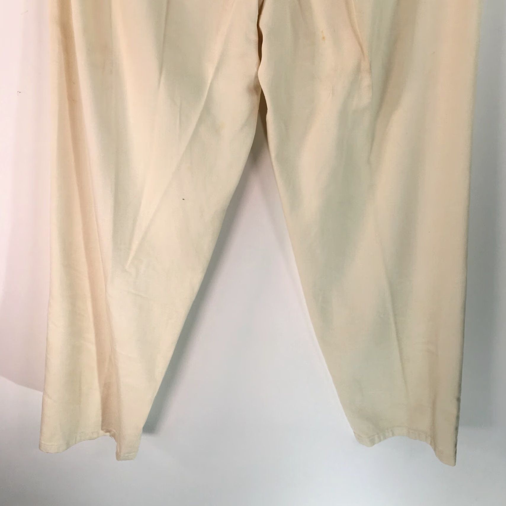 Vintage VINTAGE Casual Pleated Ivory Dress Pants Womens Size 30 High Rise Regular 29 Inseam Wool Acetate Size 30" / US 8 / IT 44 - 5 Thumbnail