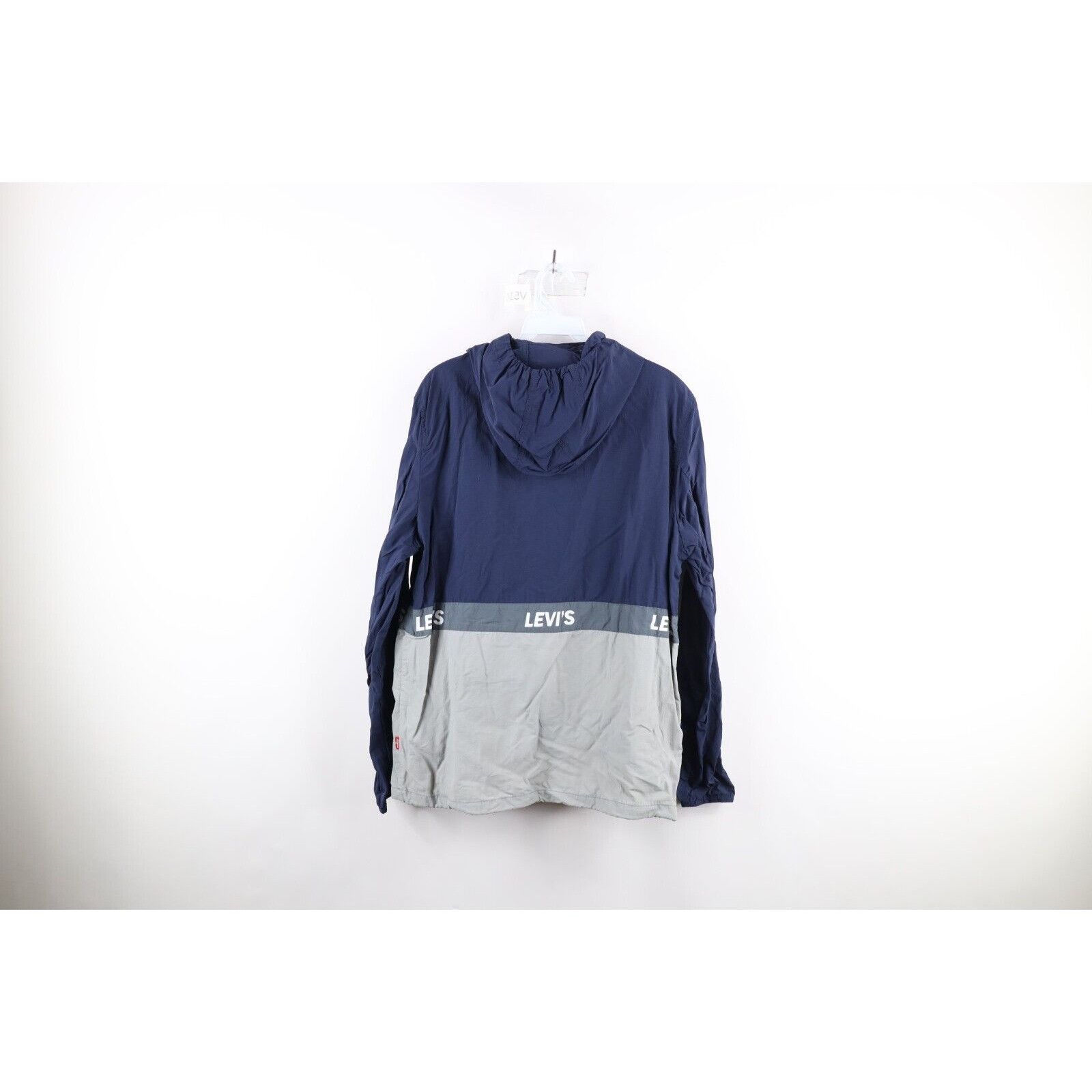 Levi's Levis Distressed Spell Out Color Block Hooded Anorak Jacket Size US S / EU 44-46 / 1 - 11 Thumbnail