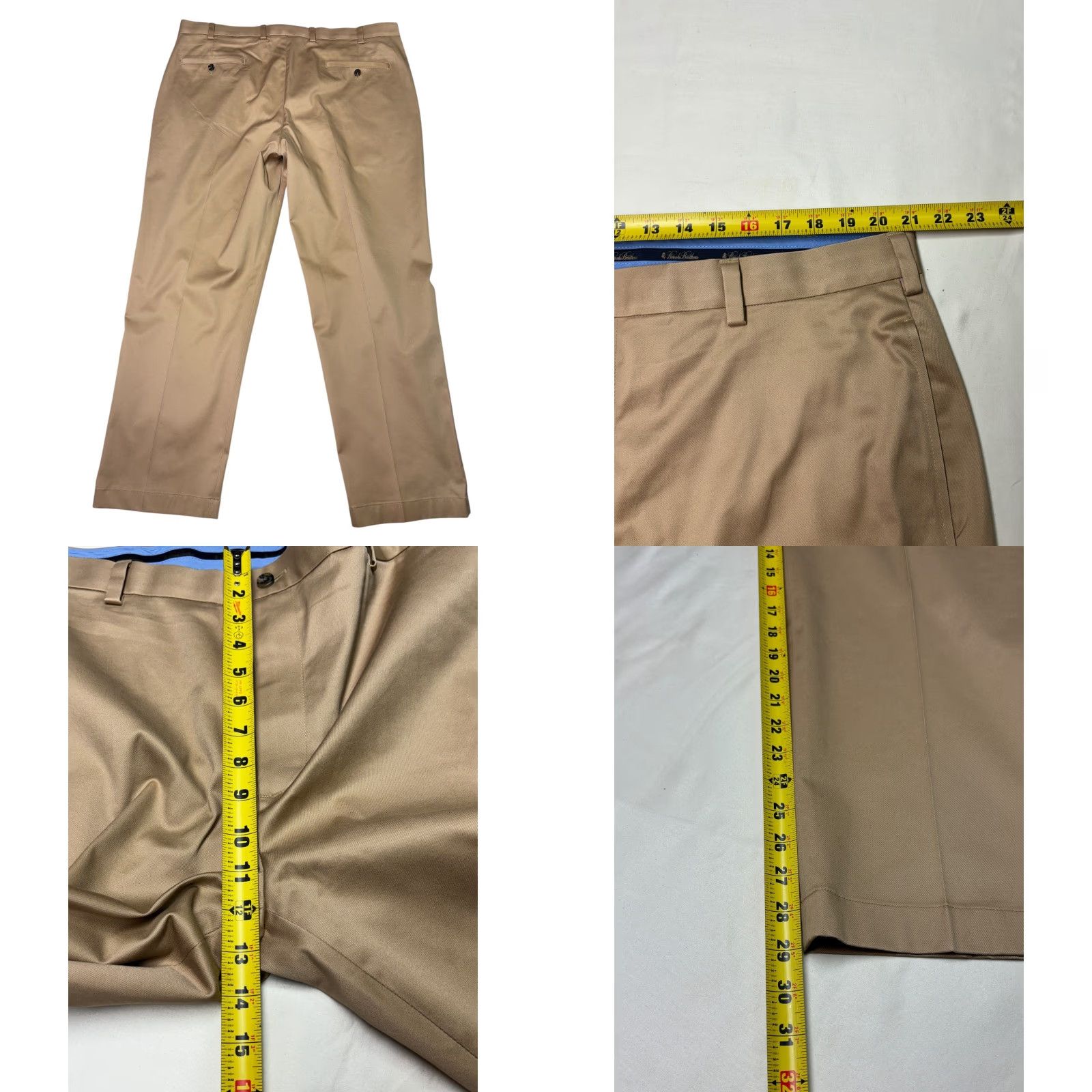 Brooks Brothers Brooks Brothers Mens Chino Hudson Lightweight Khaki Pants 40x29 Beige Regular Straight Front Cadence 40 Mens Pants Size US 40 / EU 56 - 8 Thumbnail