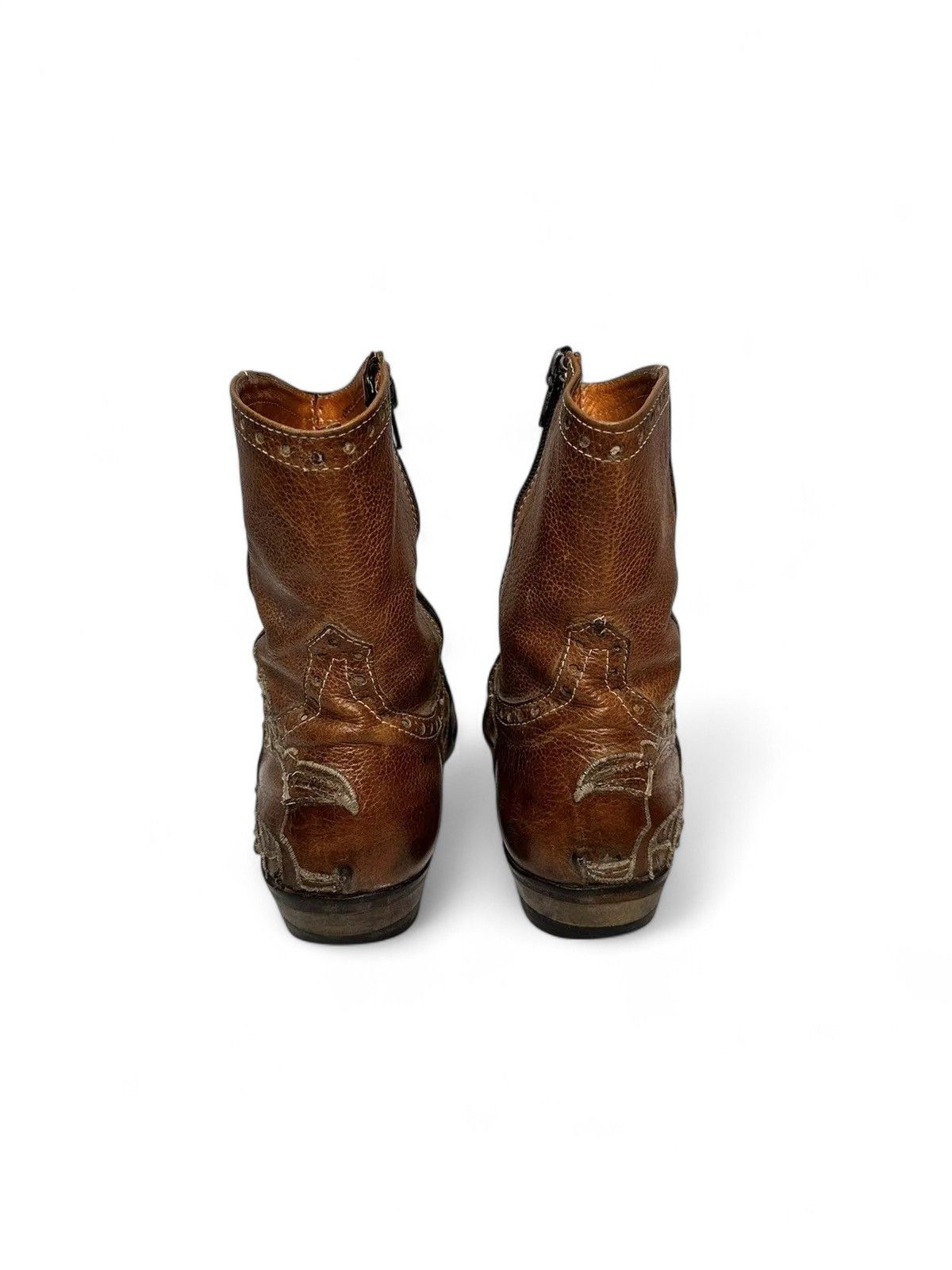 Western Rise Vintage U.S Navy Brown Leather Boots Military Workwear Style Size US 7 / EU 40 - 7 Thumbnail