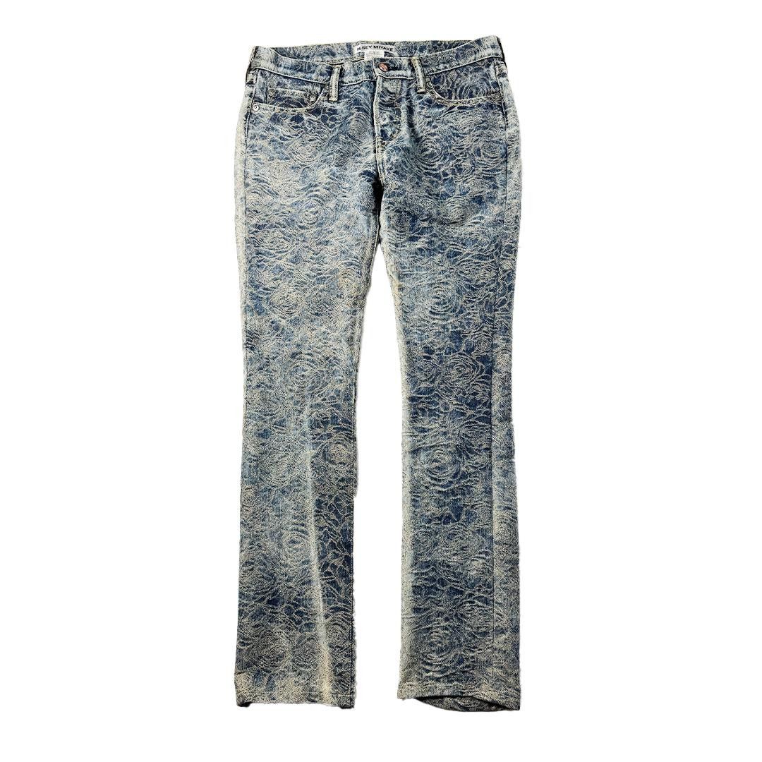 Issey Miyake Issey Miyake 2007 'Rose' Jacquard Embroidered Denim (2) Size 26" / US 2 / IT 38 - 1 Thumbnail