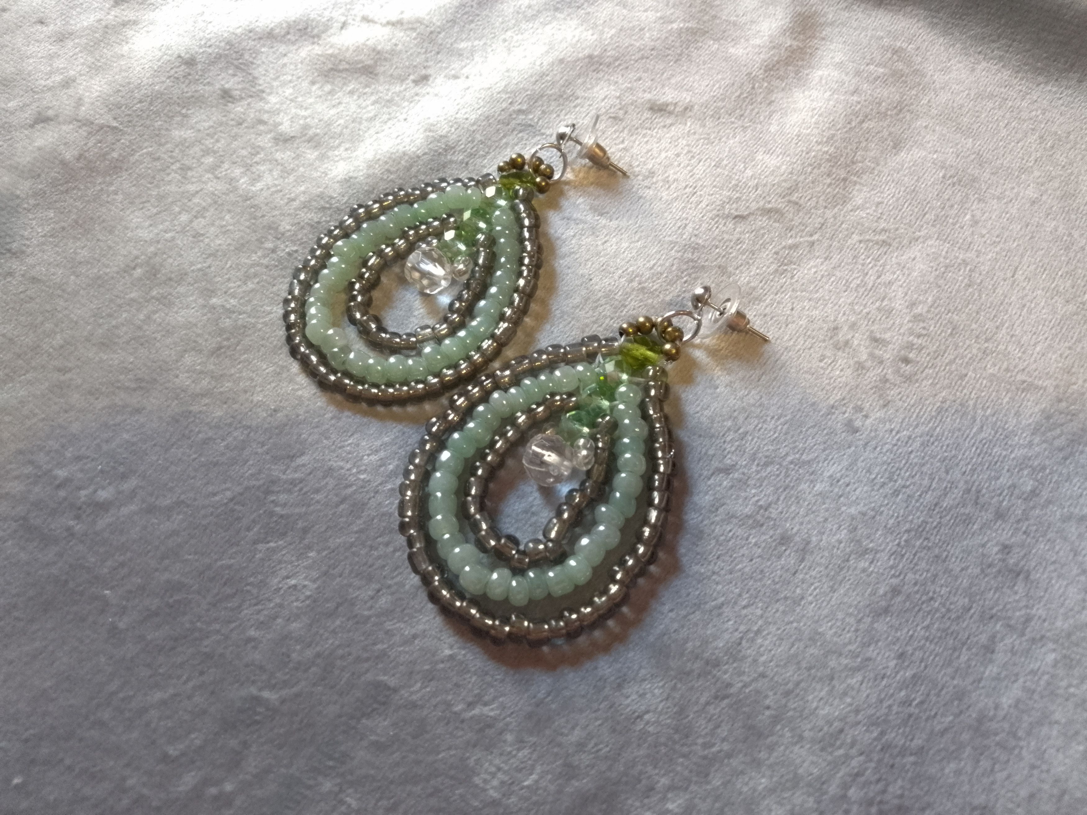 Handmade Necklace Vintage antique style. Elegant Green Beaded Size ONE SIZE - 7 Thumbnail