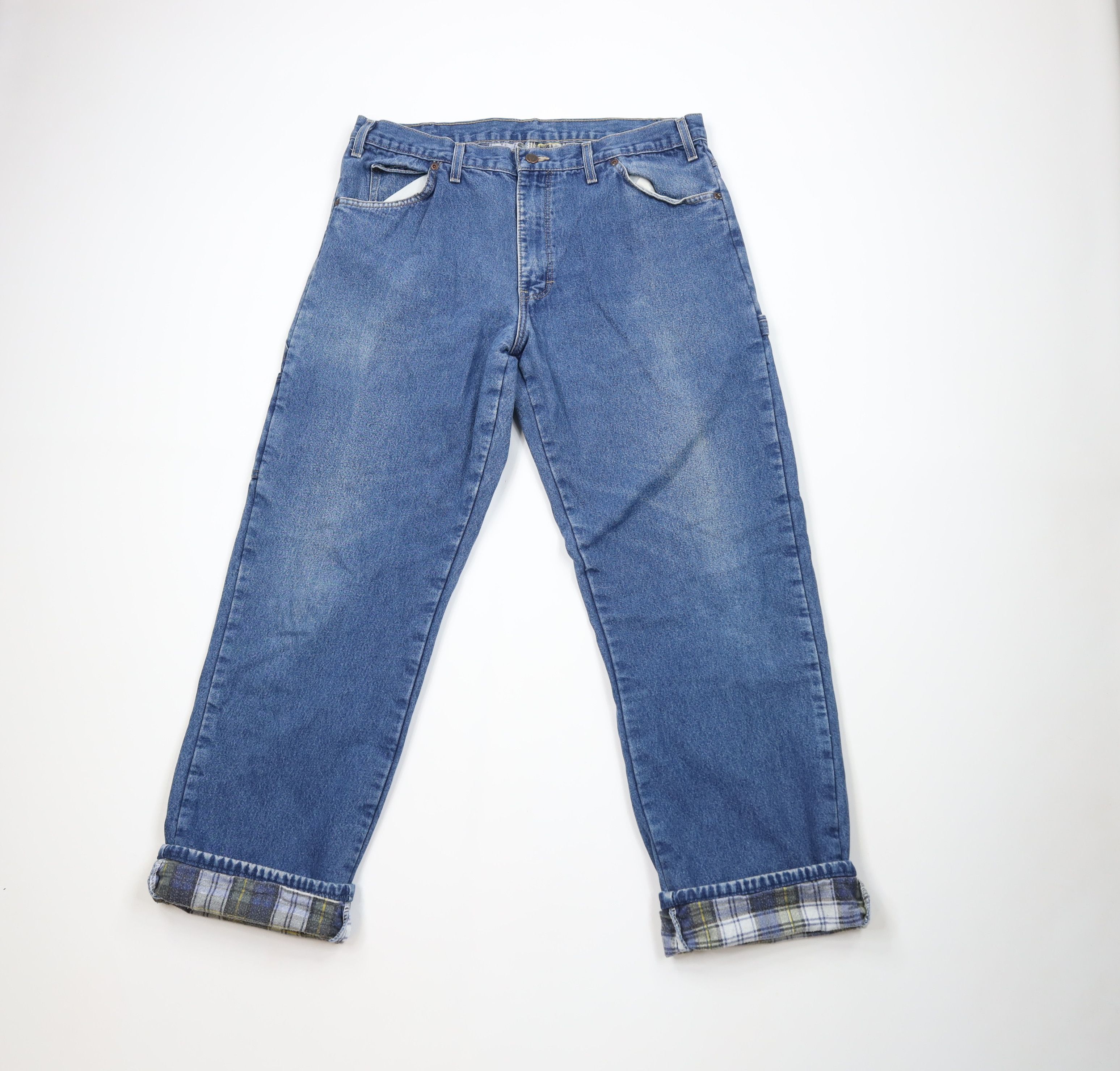 Dickies Vintage Dickies Lined Wide Leg Denim Jeans Blue Cotton Size US 36 / EU 52 - 1 Thumbnail