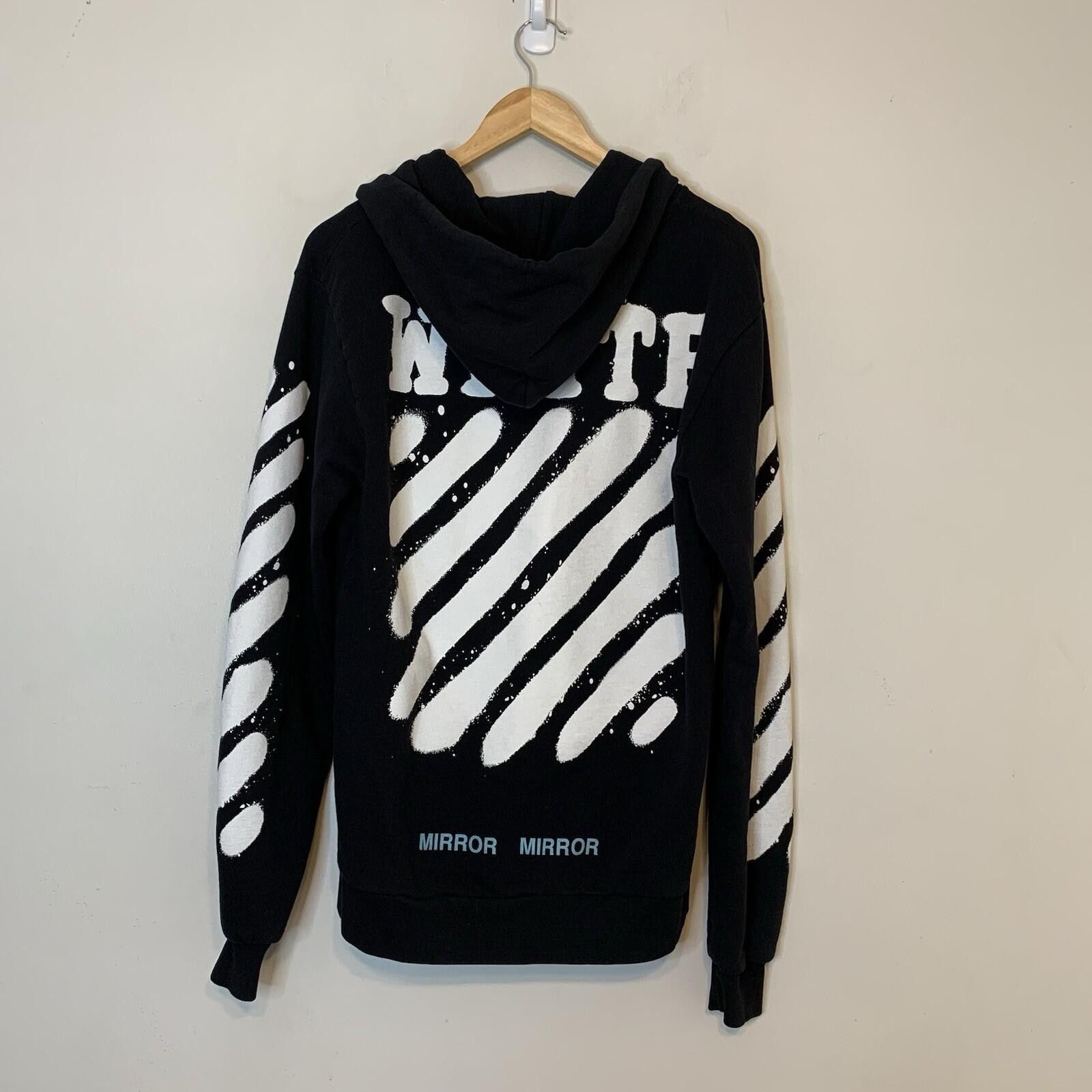 Off-White Off White Diag Spray Zip Up Hoodie Black Size M Size US 32 / EU 48 - 3 Thumbnail