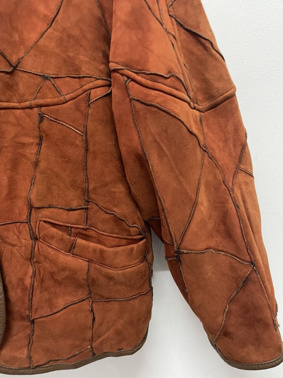 Genuine Leather Vintage PATCHWORK LAMBSKIN CROP Jacket Hai Sporting Gear Size US M / EU 48-50 / 2 - 4 Thumbnail