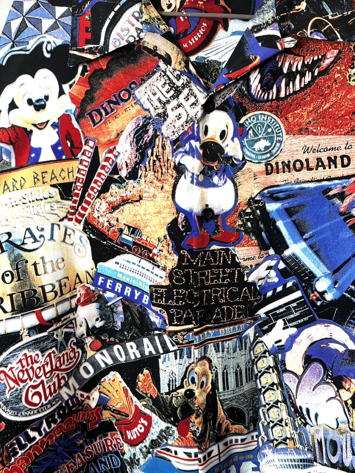 Disney Vintage All Over Print Disney Crazy Shirt Donald Duck Mickey Size US L / EU 52-54 / 3 - 2 Thumbnail