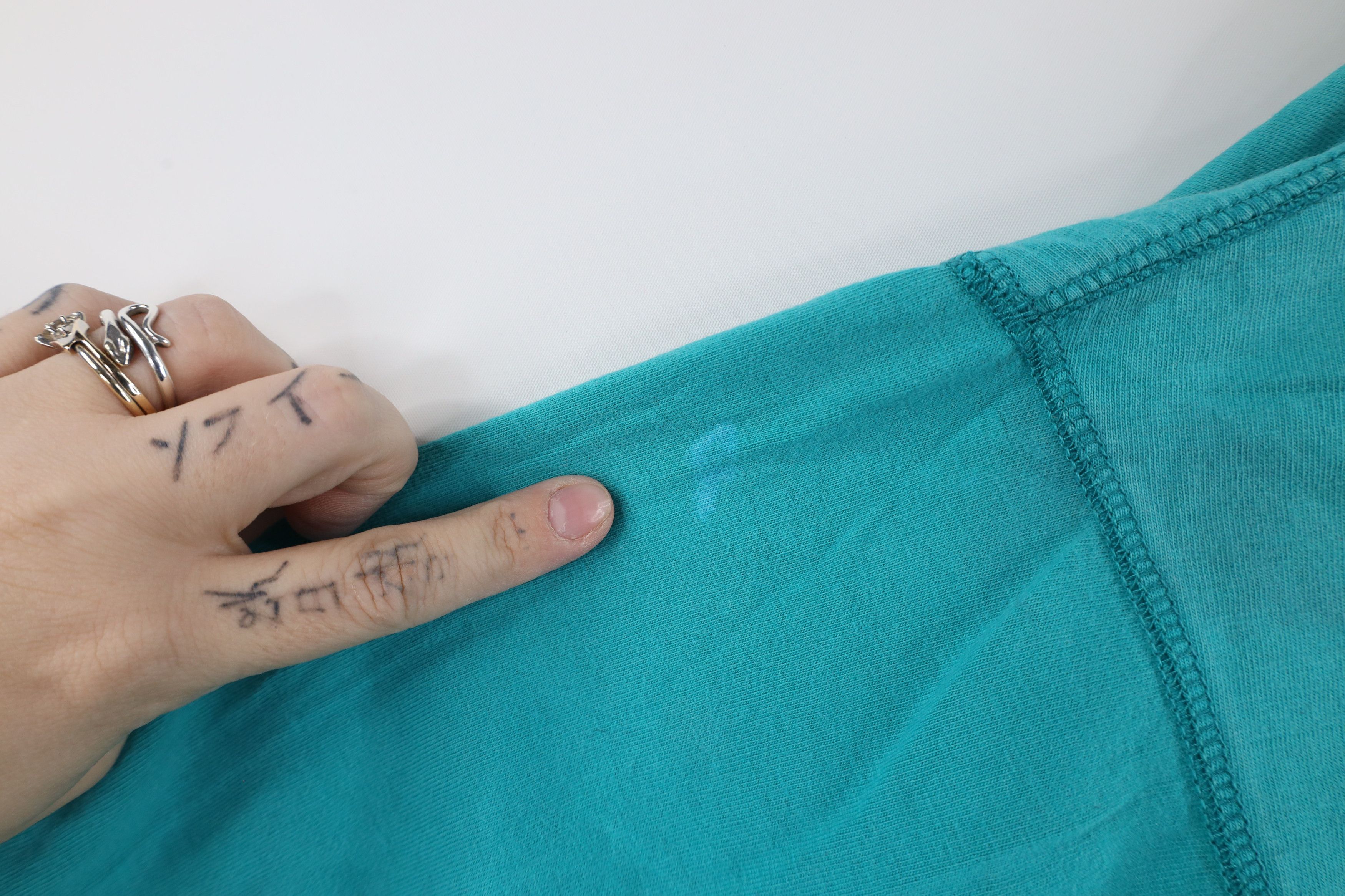 Vintage Vintage 90s Streetwear Short Sleeve Henley T-Shirt Teal Size US XXL / EU 58 / 5 - 9 Thumbnail