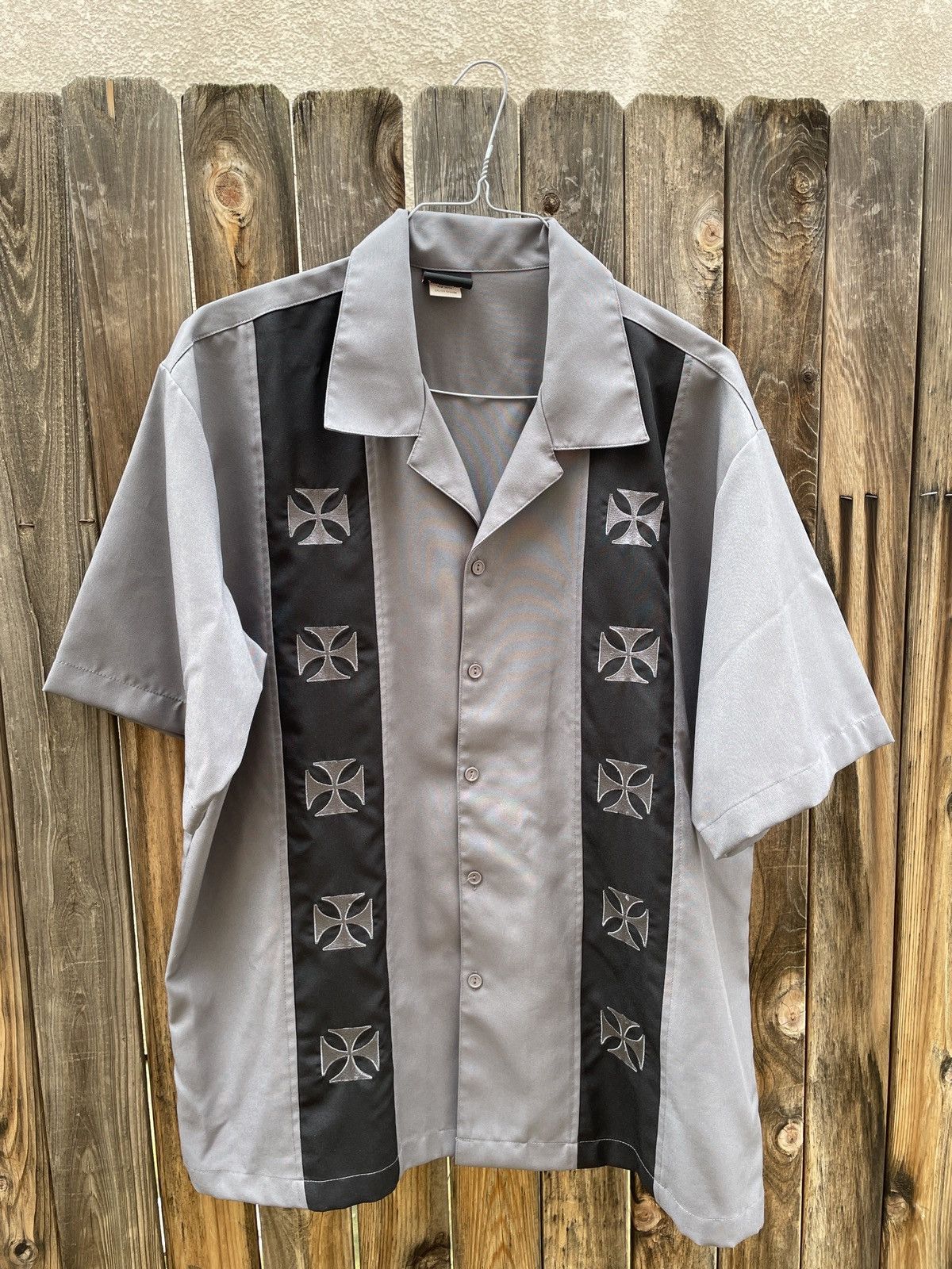 image of Vintage Interstate Button Up in Grey, Men's (Size 2XL)