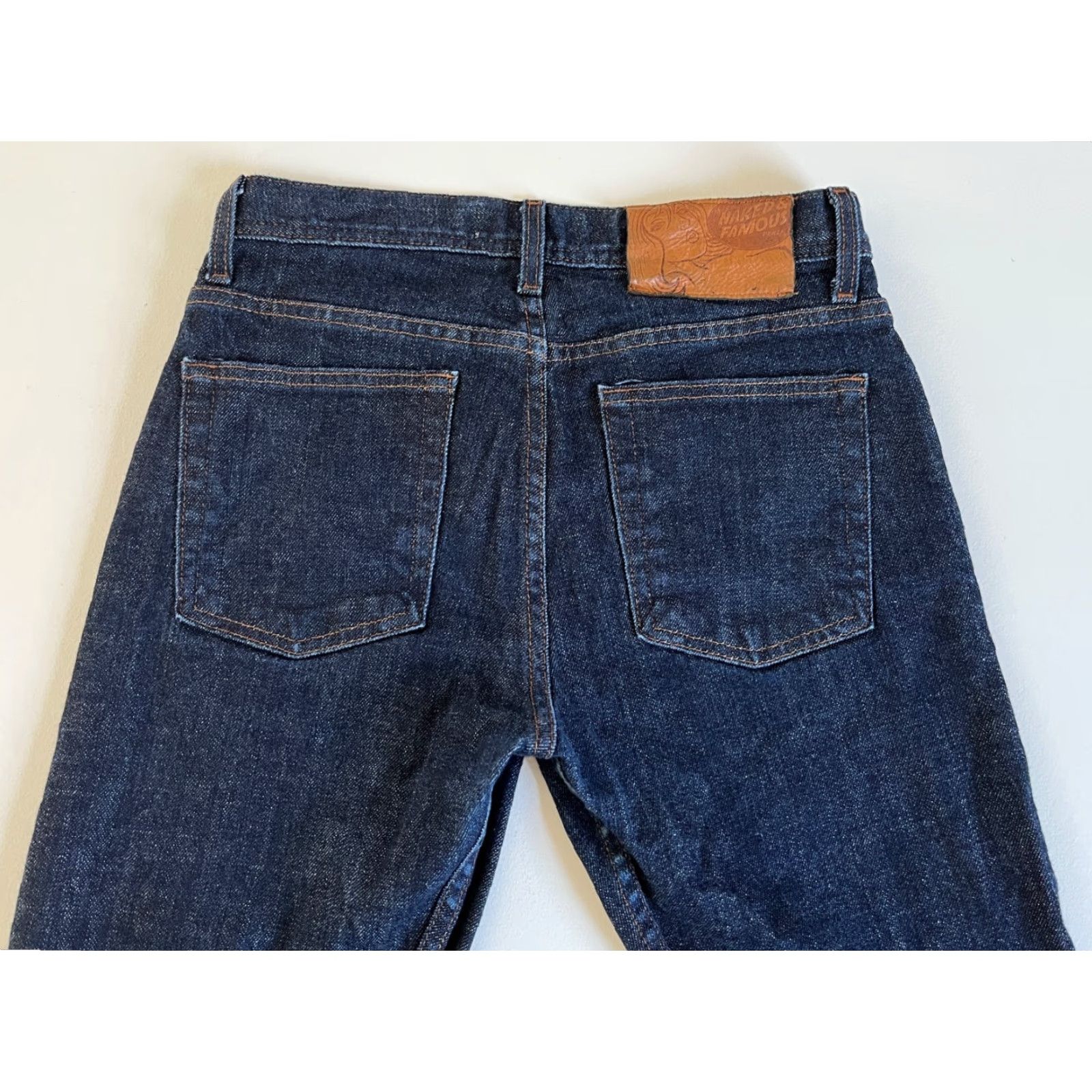 Vintage Naked & Famous Denim Weird Guy Stretch Selvedge Jeans Mens 30 Blue Denim 5-Pocket City Classic Straight Jeans Size US 30 / EU 46 - 6 Thumbnail