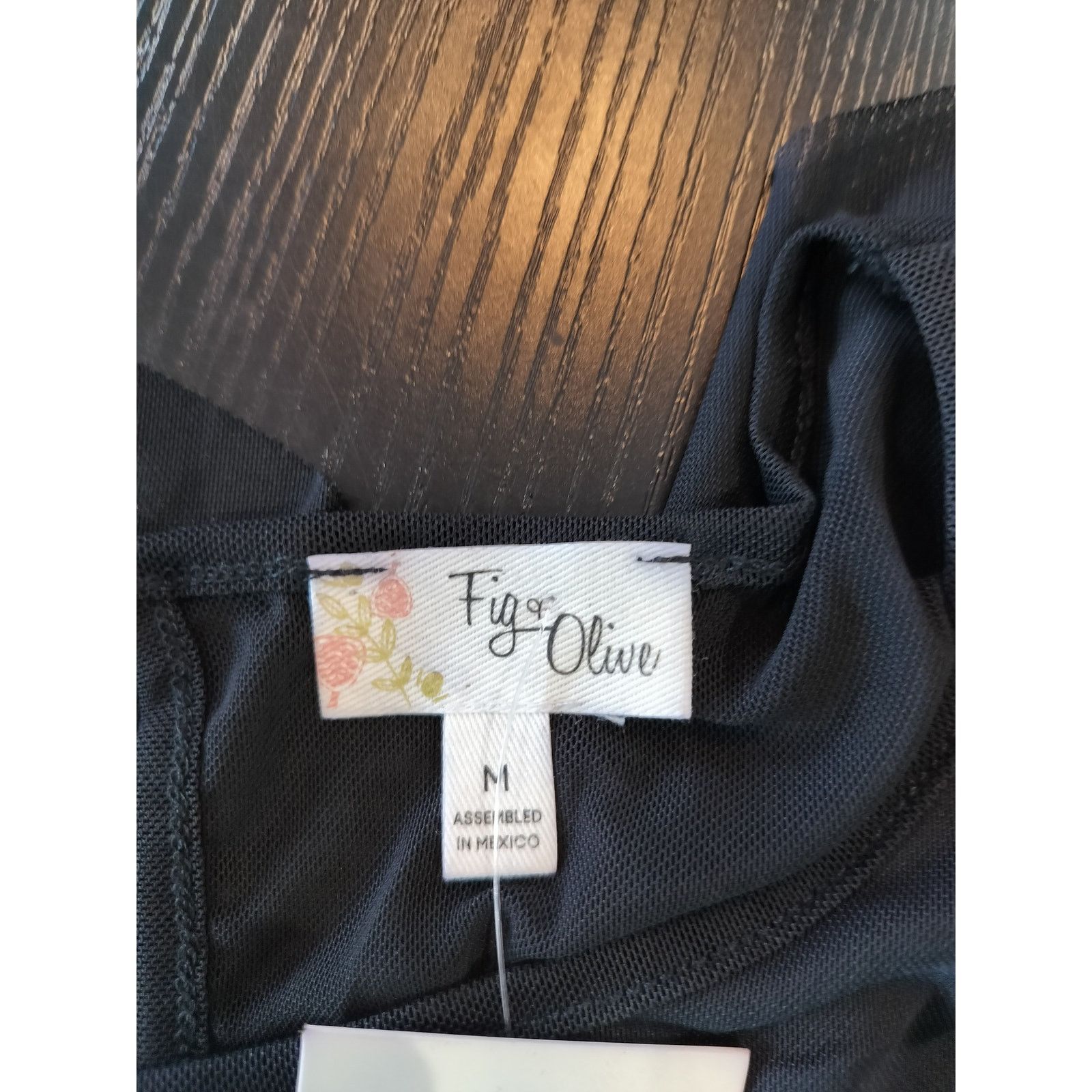 Other Fig & Olive Black Sheer Bell Sleeve Crop Top Raw Edge Size M Size M / US 6-8 / IT 42-44 - 6 Thumbnail