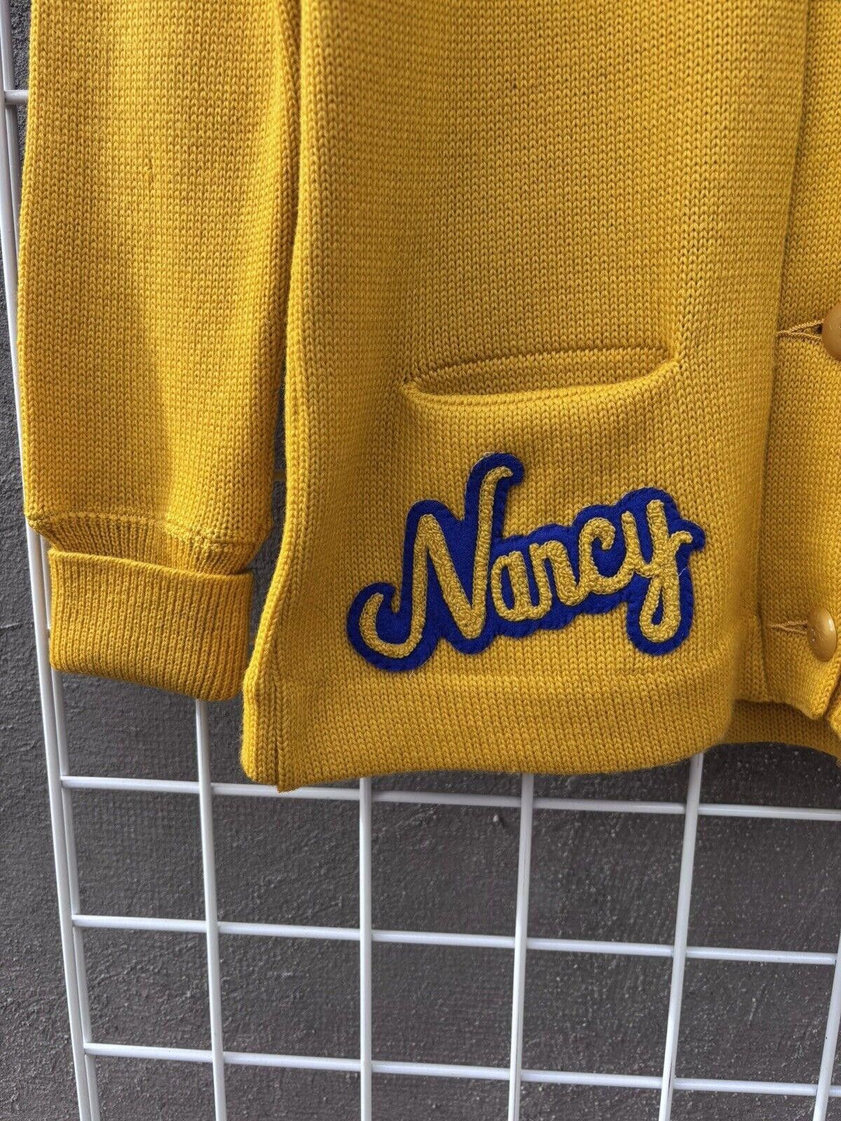 Vintage Vintage Wool Lasley Knitting Letterman Sweater 50s Toppers Size S / US 4 / IT 40 - 2 Thumbnail