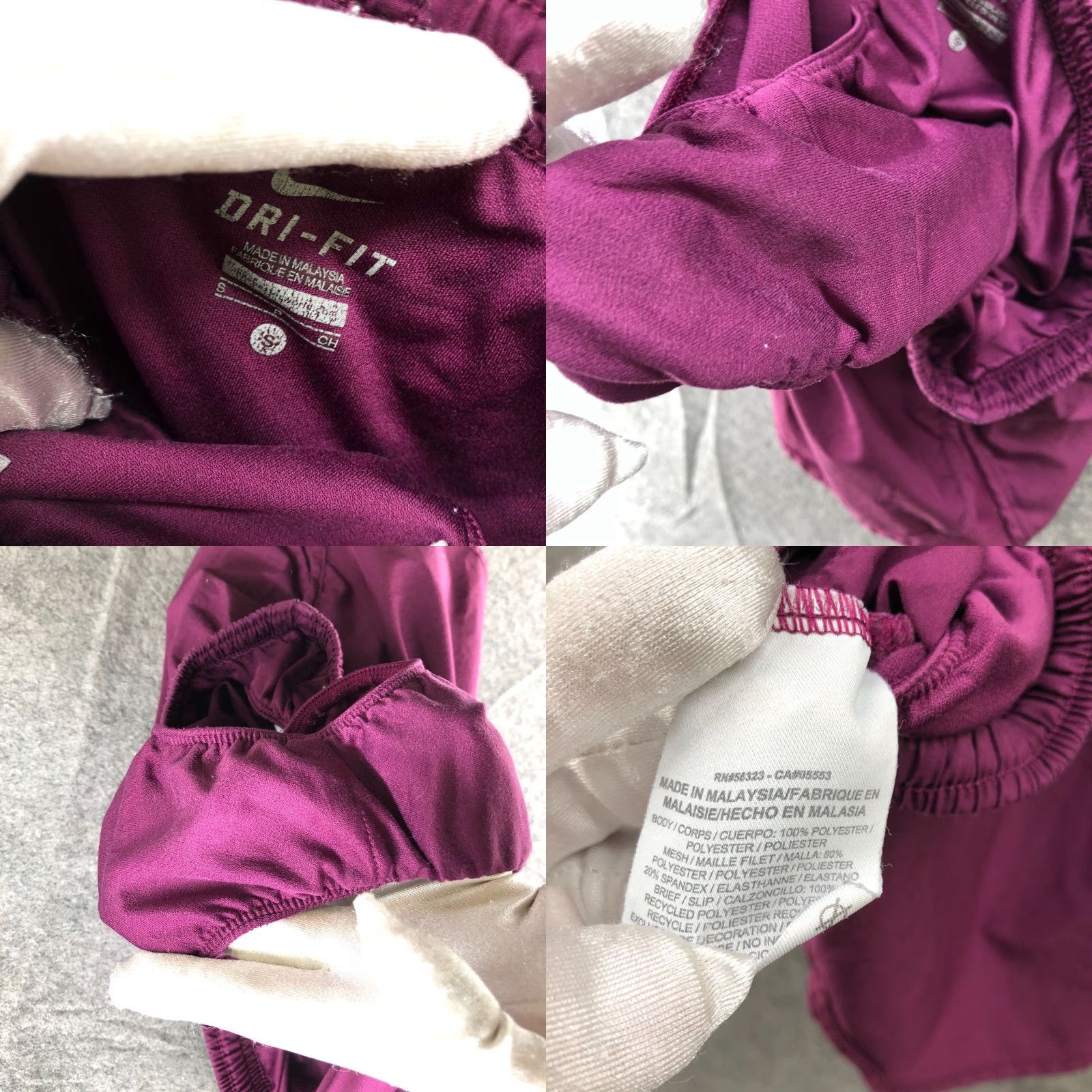 Nike Nike Tempo Running Shorts Womens S Purple Modern Embossed Lined 3'' Dri-Fit Size 28" / US 6 / IT 42 - 8 Thumbnail