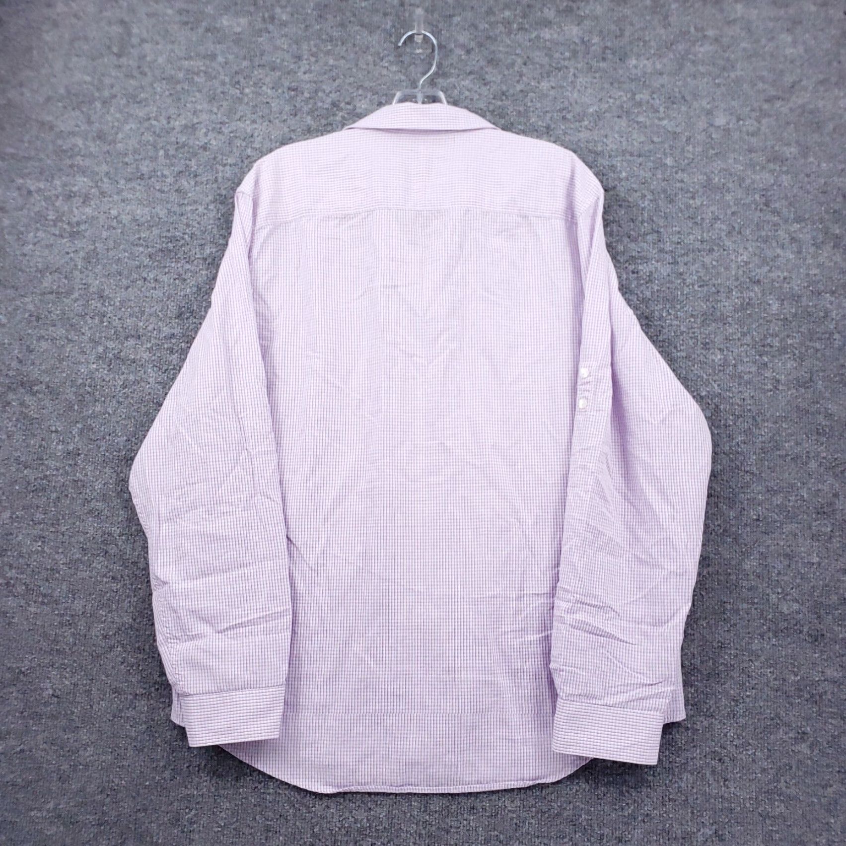 Calvin Klein Calvin Klein Shirt Men L Large Button-Up Purple Check Long Sleeve Cotton Blend Size US L / EU 52-54 / 3 - 2 Thumbnail
