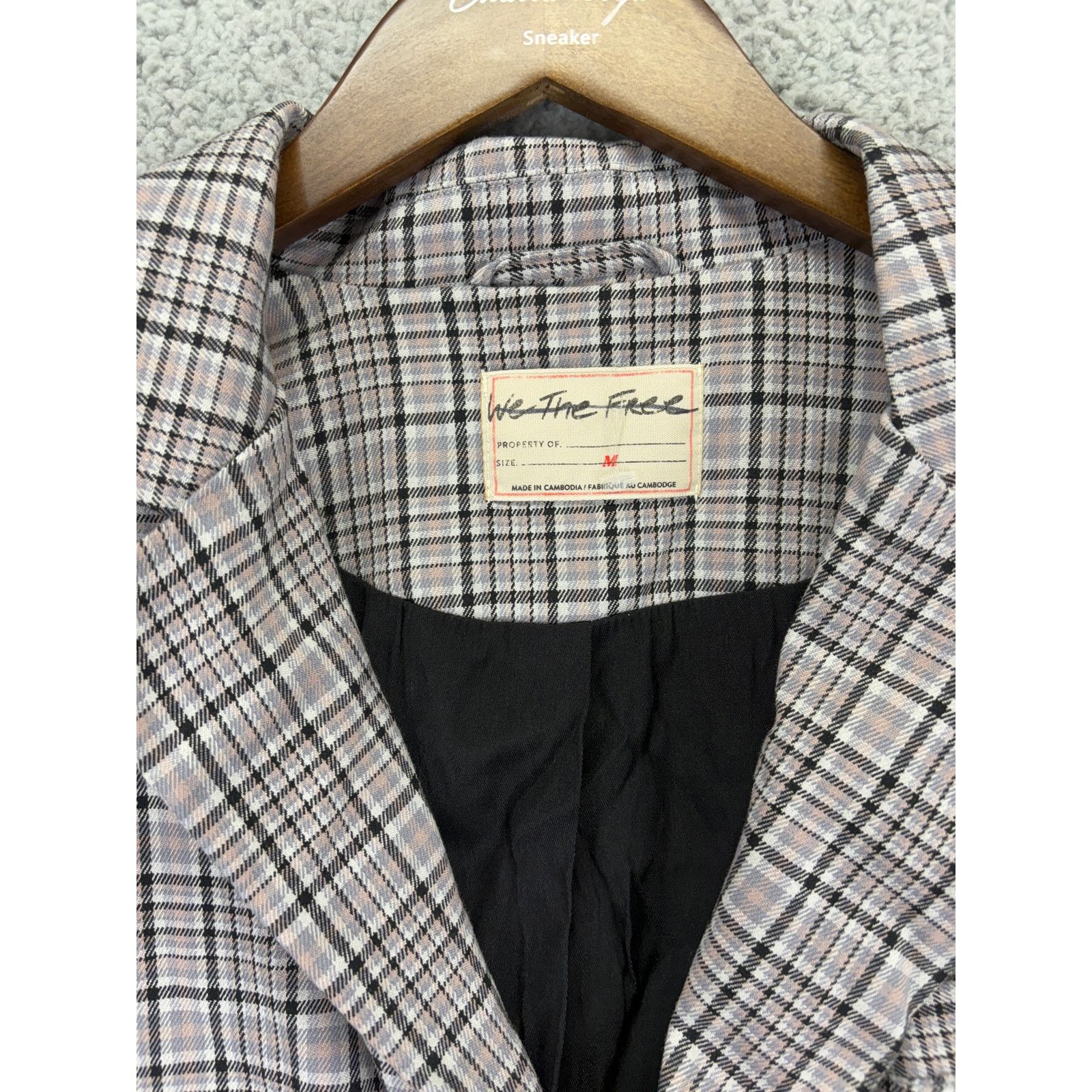 Free People Free People Cali Plaid Blazer Jacket Womens Medium NEW M Size M / US 6-8 / IT 42-44 - 6 Thumbnail