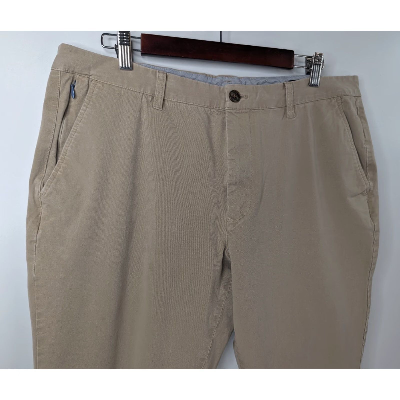 Bonobos Bonobos Pants Slim Fit Beige 38x32 Cotton Chino Men - Regular, Casual, Workwear, City, Preppy, Travel Size US 38 / EU 54 - 2 Thumbnail