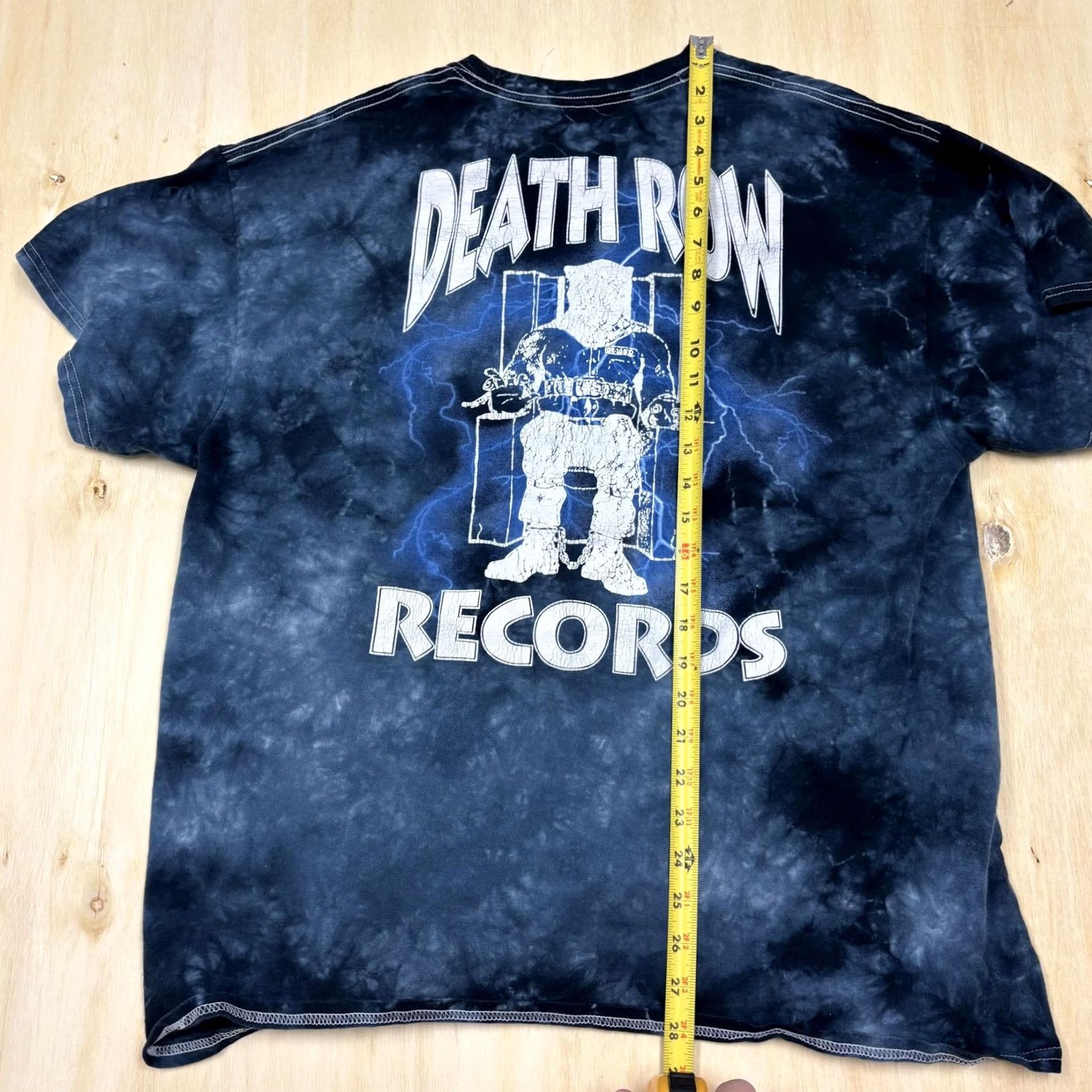 Ripple Junction Death Row Records Shirt Mens XL Black Tie Dye Graphic Tee T-Shirt Size US XL / EU 56 / 4 - 5 Thumbnail