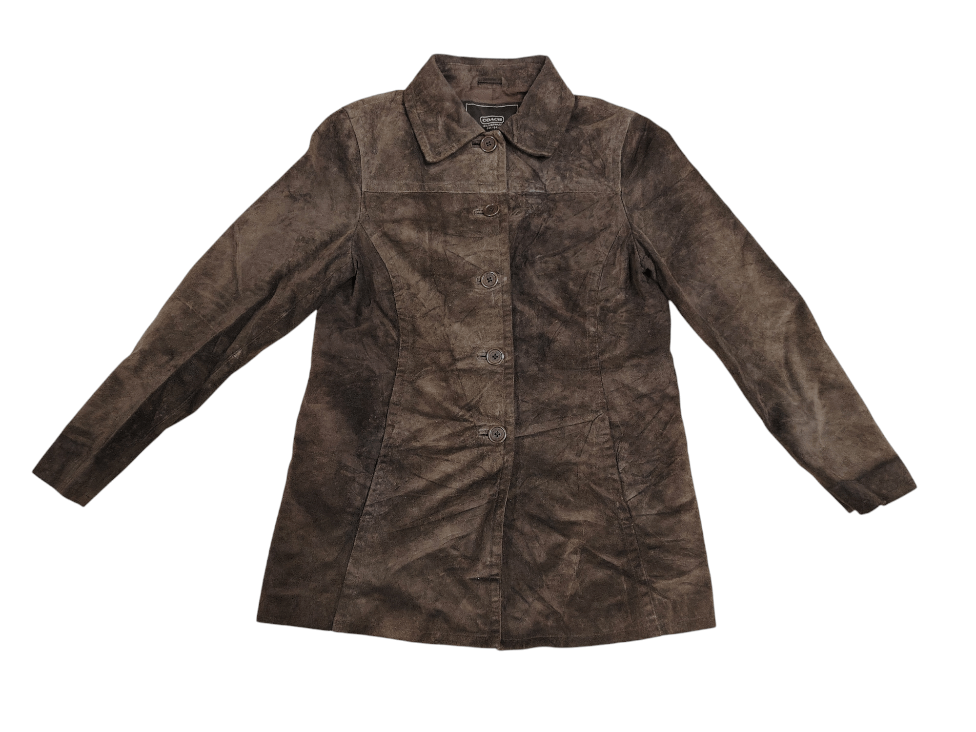Coach Coach Suede Leather Button Up Jacket Size M / US 6-8 / IT 42-44 - 3 Thumbnail